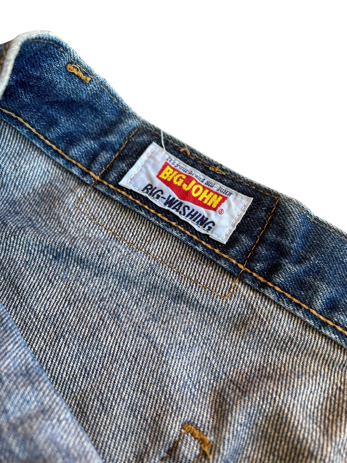 Japanese Brand Vintage BigJohn Super Bootcut Distressed Mudwash Jean Size US 31 - 11 Thumbnail