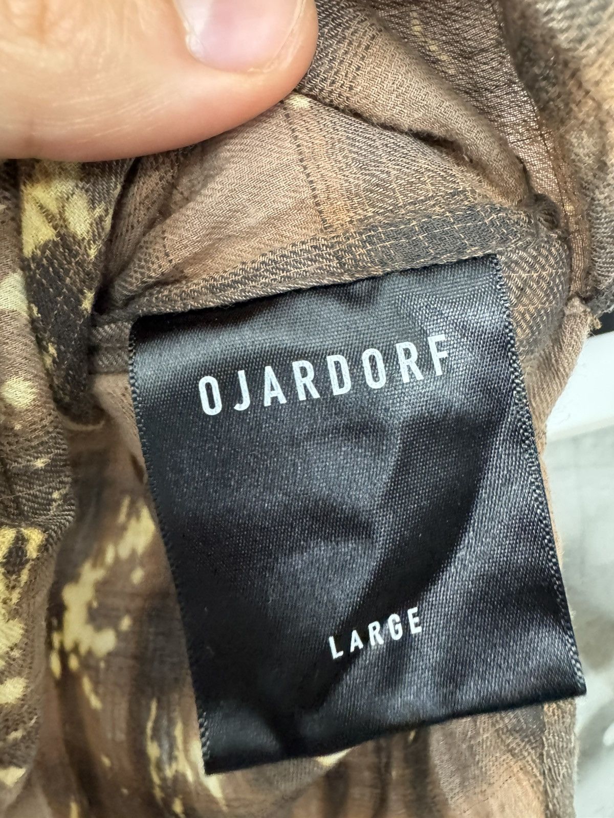 Ojardorf Ojardorf Bleached Flannel Shirt Button Up Splatter Rare Size US XL / EU 56 / 4 - 6 Thumbnail