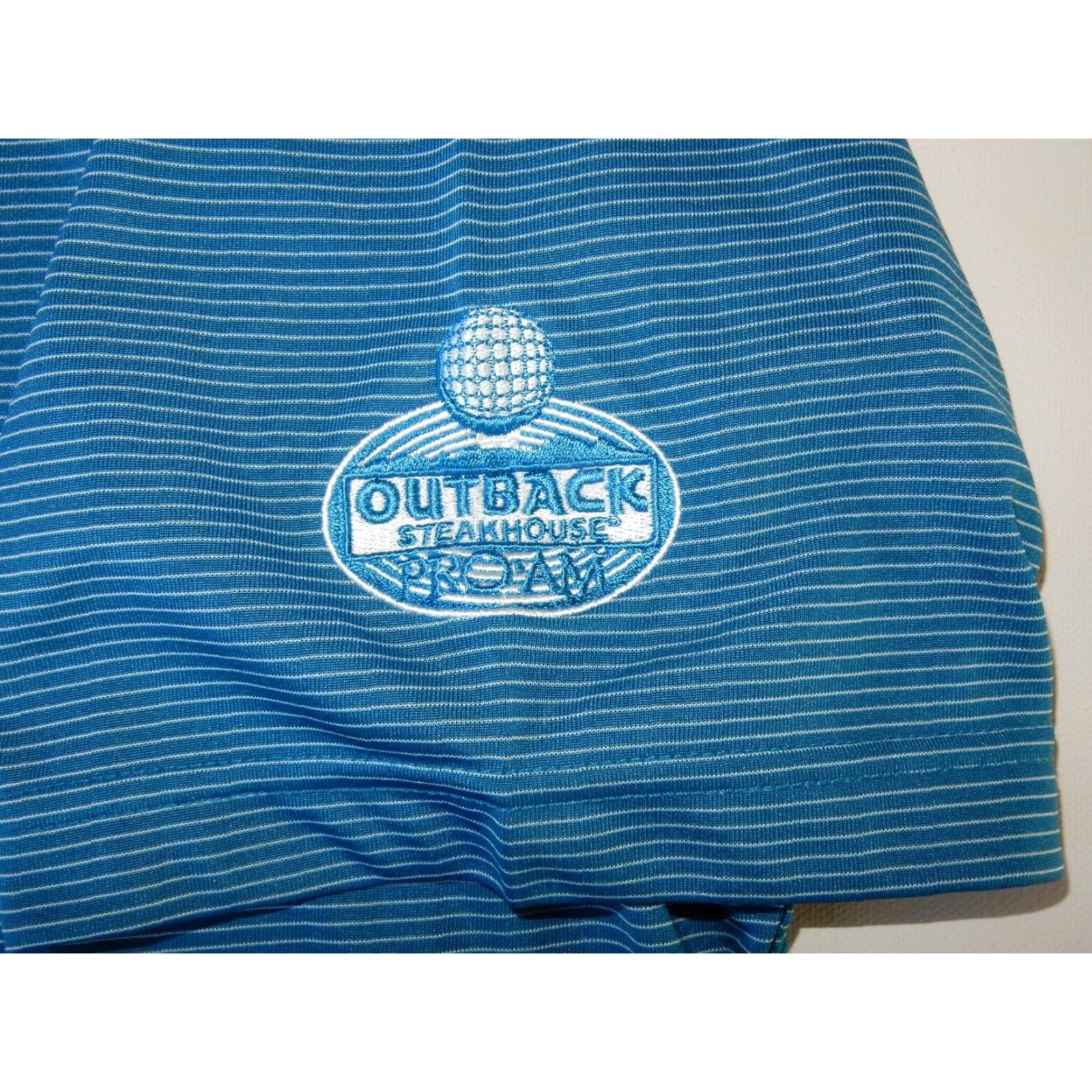 Peter Millar Peter Millar Polo Shirt Men's Size XXL Short Sleeve Summer Comfort Outback Pro Am Blue Polyester Striped Size US XXL / EU 58 / 5 - 2 Thumbnail