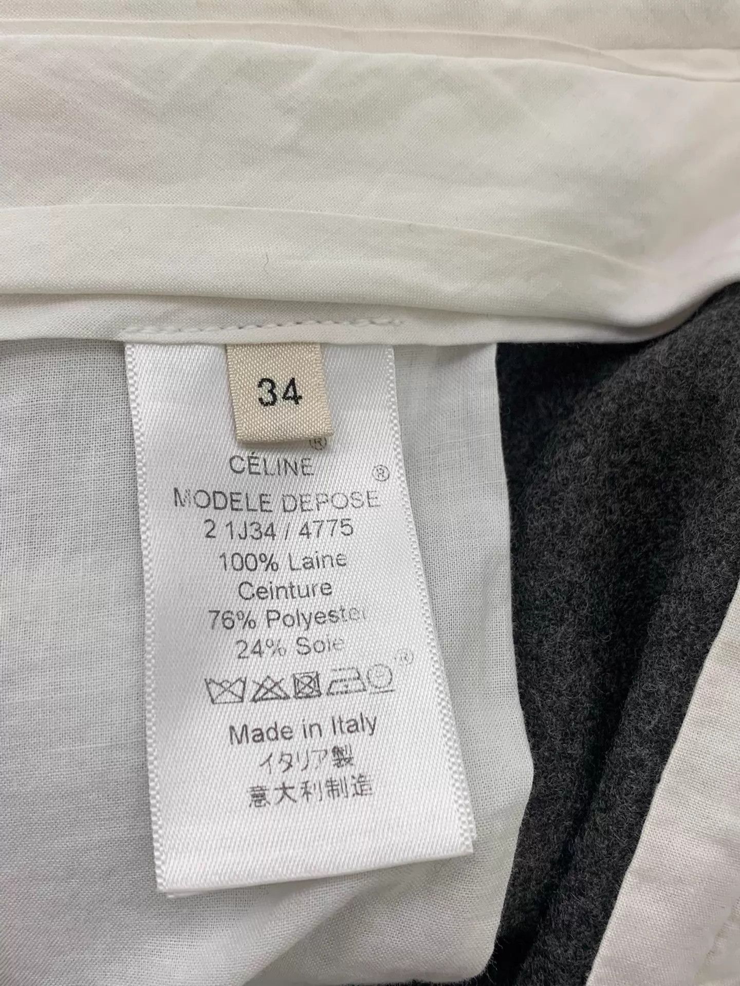 Celine Celine Gray Wool Pants Size 34 New Size 24" / US 00 / IT 34 - 5 Thumbnail