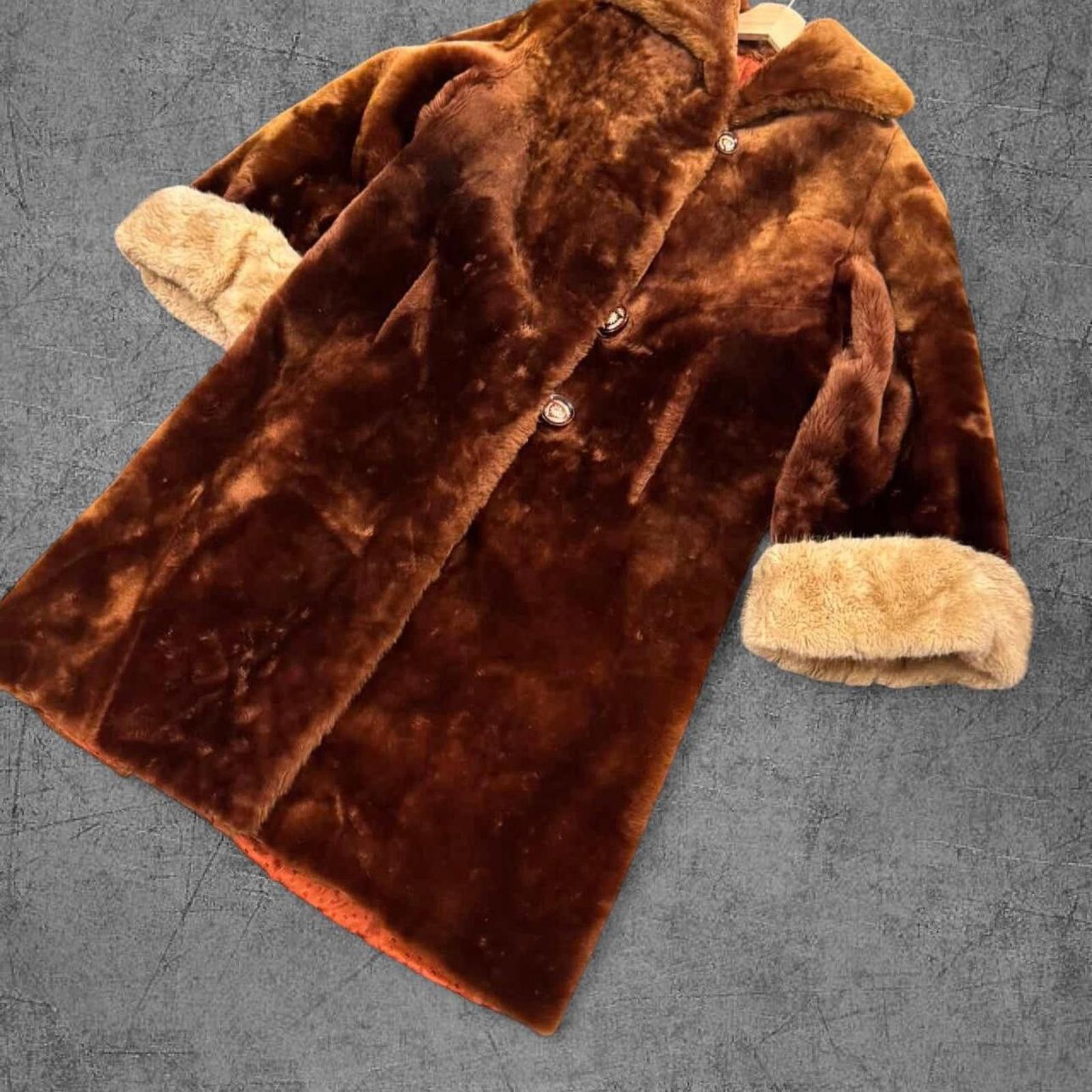 Other Vintage 1960s New York Furs Sheared Beaver Fur Coat Size L / US 10 / IT 46 - 2 Thumbnail