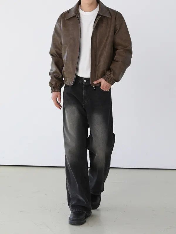 Jean Natsumi x Miura Black Baggy Washed Denim Jeans Size US 28 / EU 44 - 6 Thumbnail