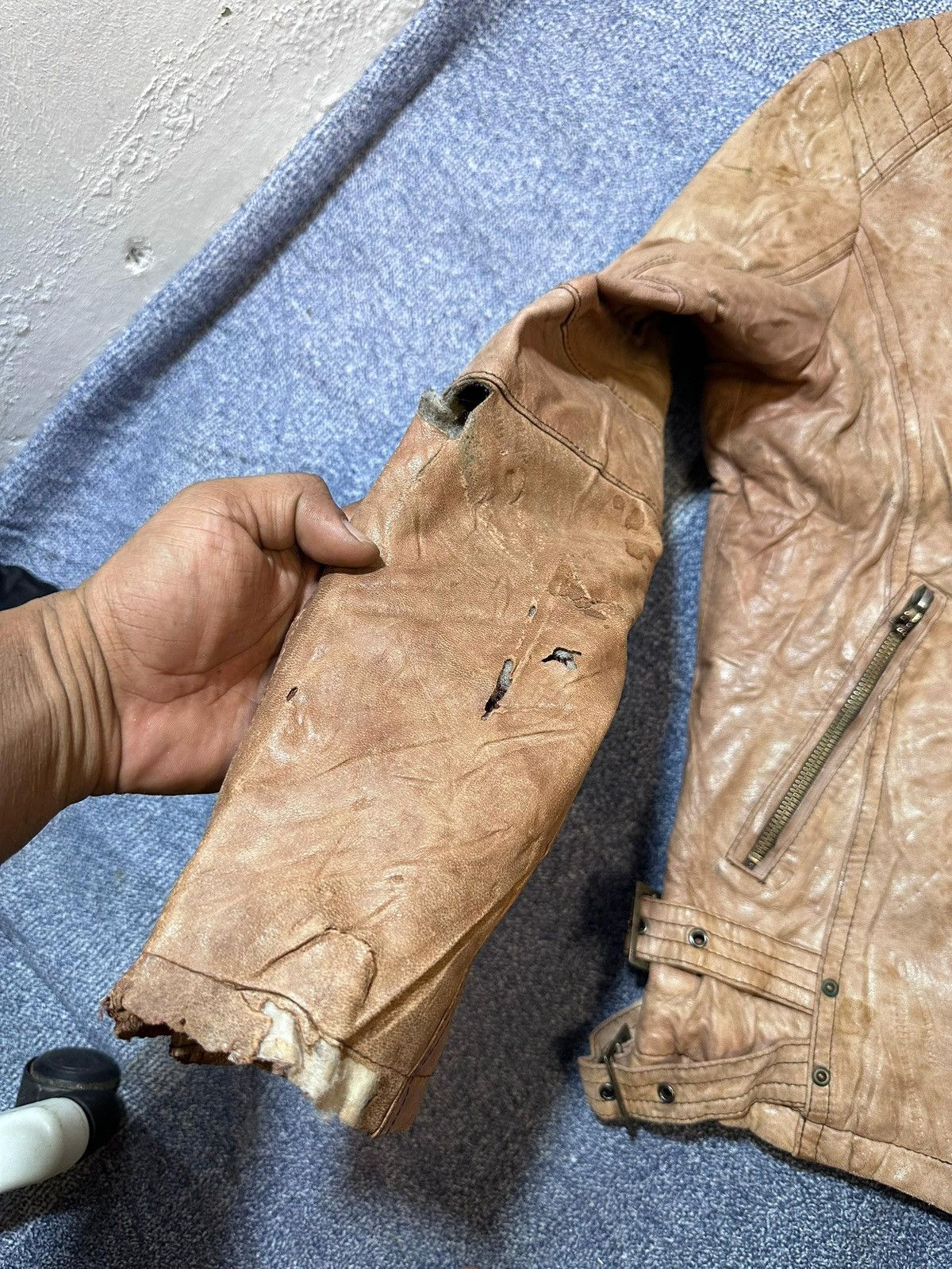 Tornado Mart Tornado Mart Distressed Motorcycle Leather jacket Size US M / EU 48-50 / 2 - 7 Thumbnail
