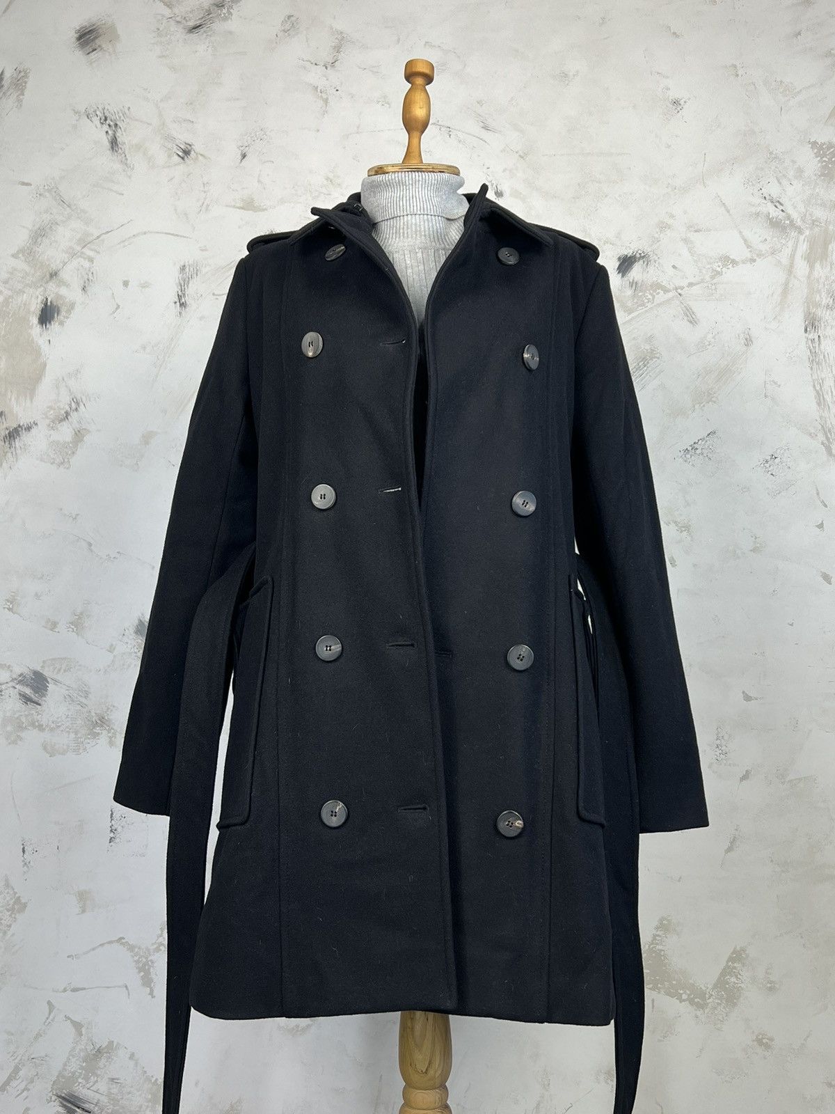 Allsaints AllSaints Wool Double Breasted Belted Coat Size 8 M - L Size M / US 6-8 / IT 42-44 - 3 Thumbnail