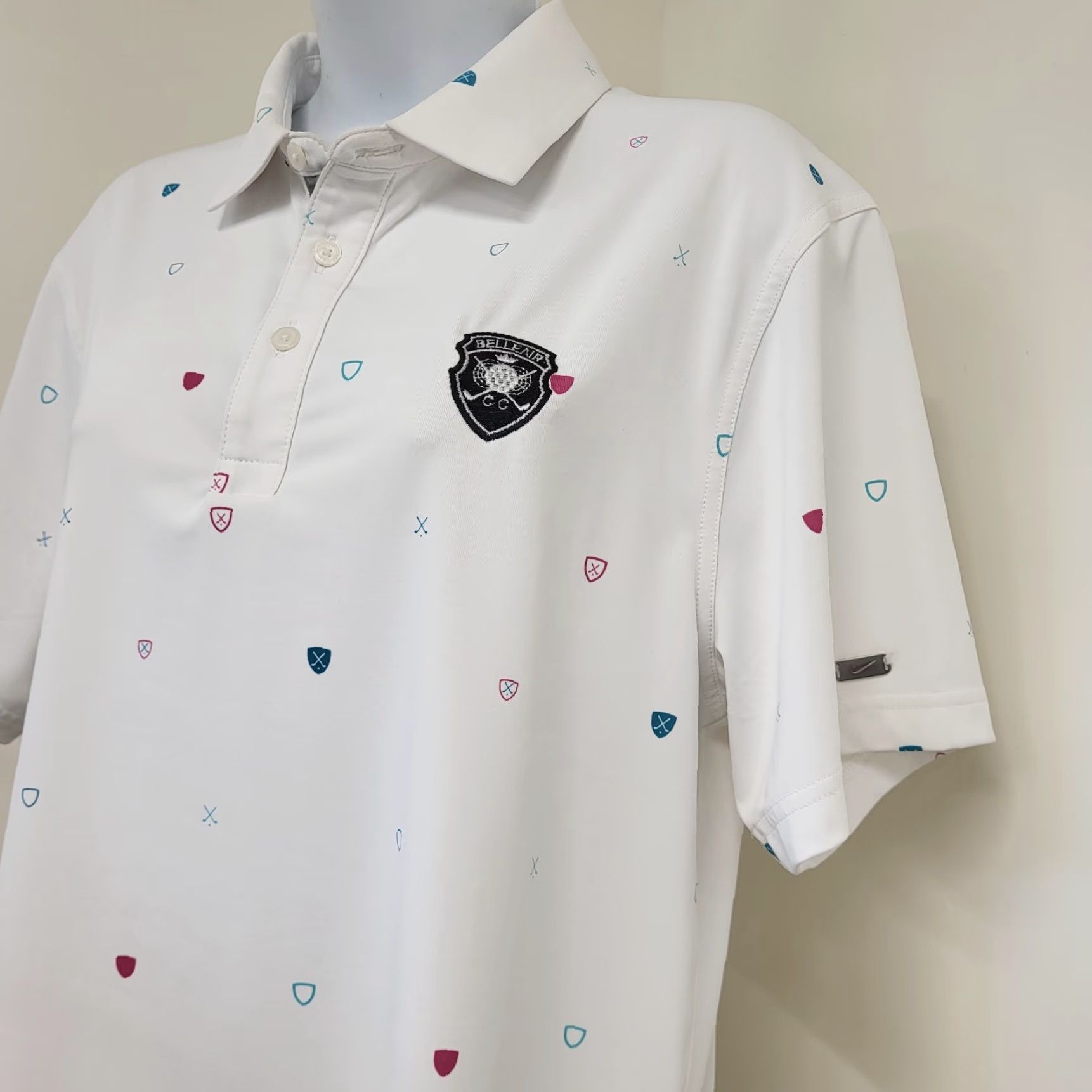 Nike Nike Golf Polo Shirt Mens Dri-FIT Player Printed White S DH0645-100 Belleair Size US S / EU 44-46 / 1 - 3 Thumbnail
