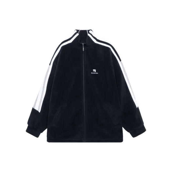 Balenciaga Black Retro Stripe Zip Jacket 0079