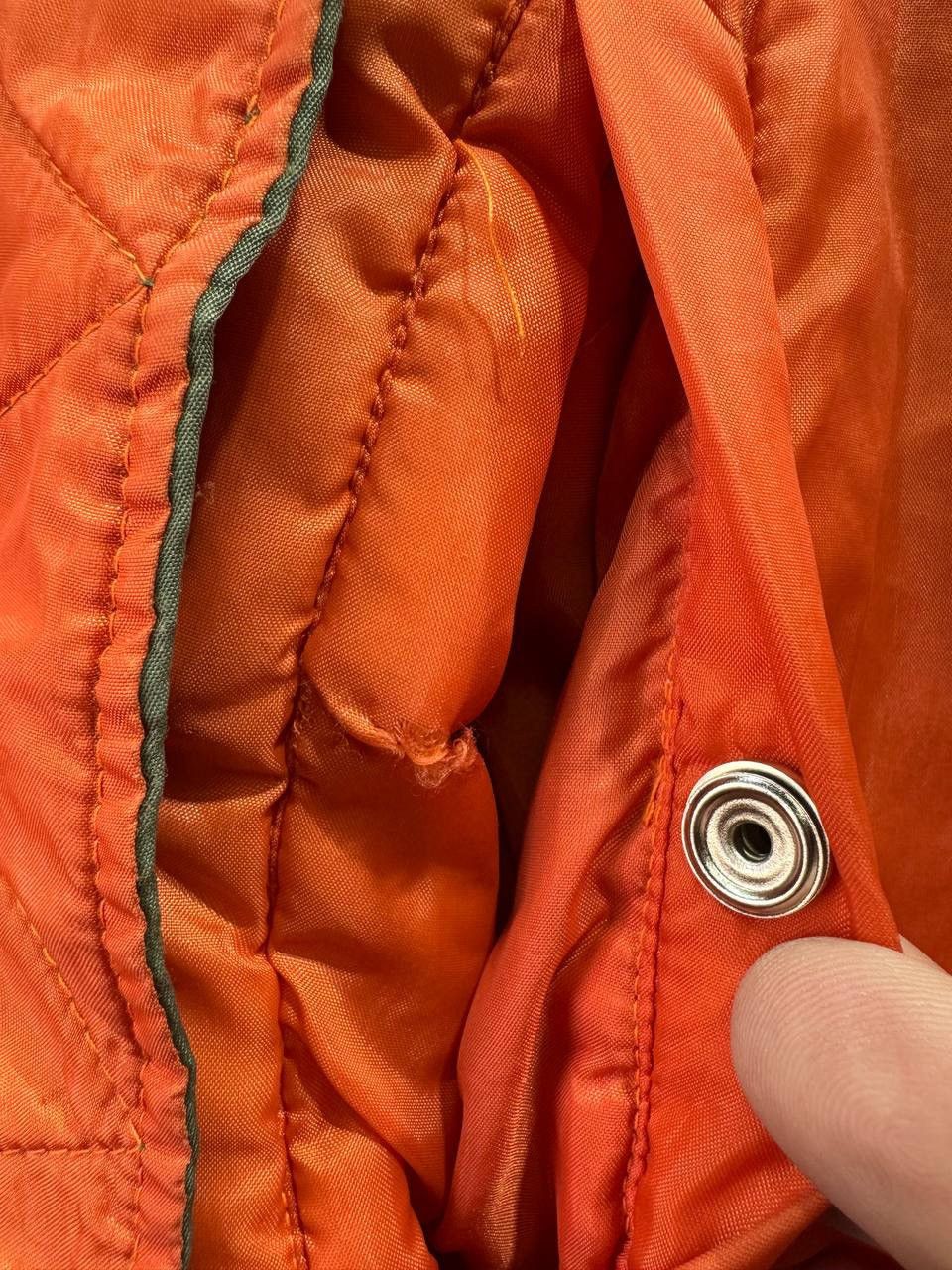 Other Vintage MA-1 Flight Bomber Jacket Reversible Green Orange Size US L / EU 52-54 / 3 - 18 Thumbnail