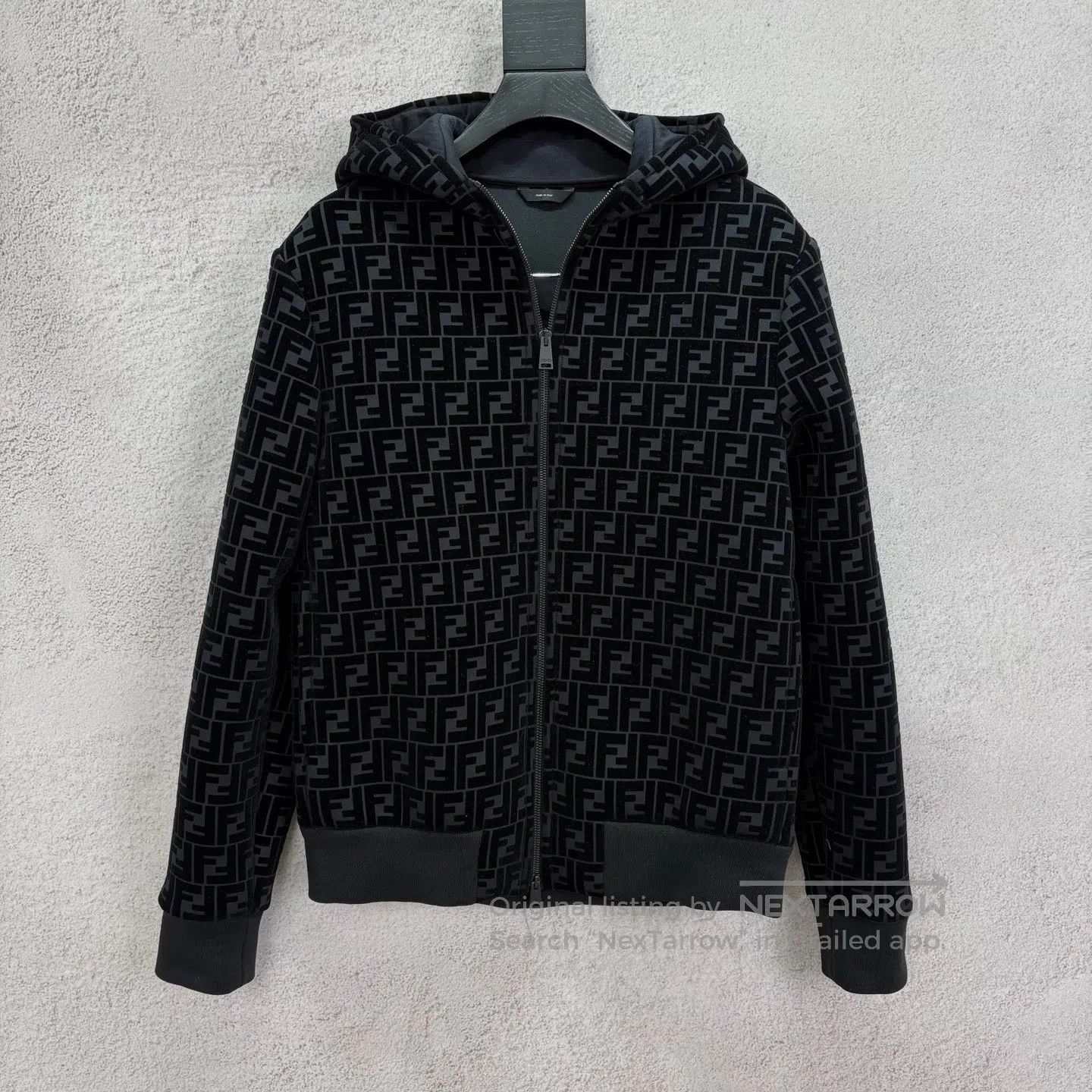 Fendi FENDI size44 Black, fully printed velvet-flocked hooded pil Size US S / EU 44-46 / 1 - 1 Thumbnail