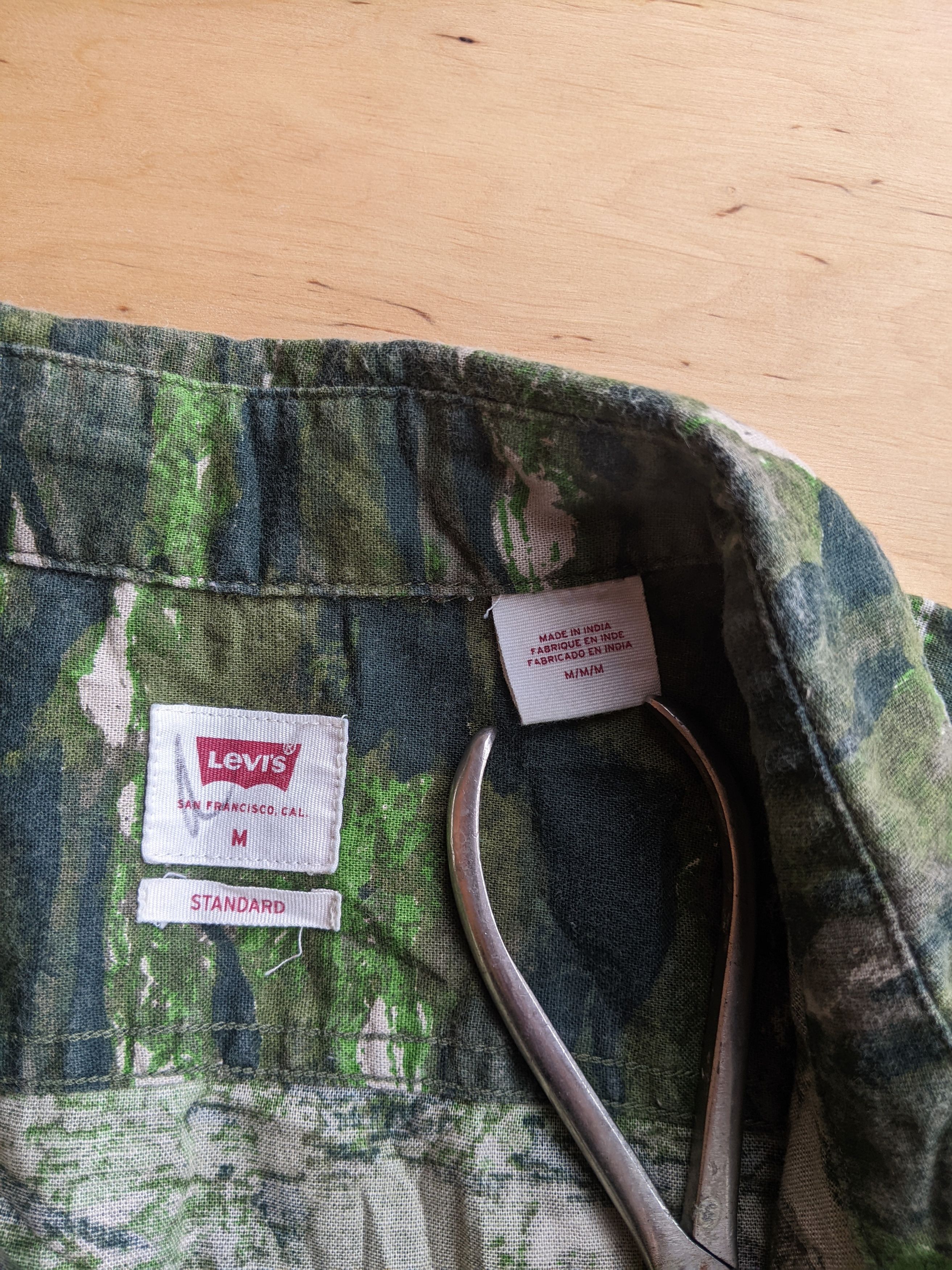 Japanese Brand × Levi's Levi`s Camo Print Shirt Polo Vintage Size M Maharishi Size US M / EU 48-50 / 2 - 10 Thumbnail
