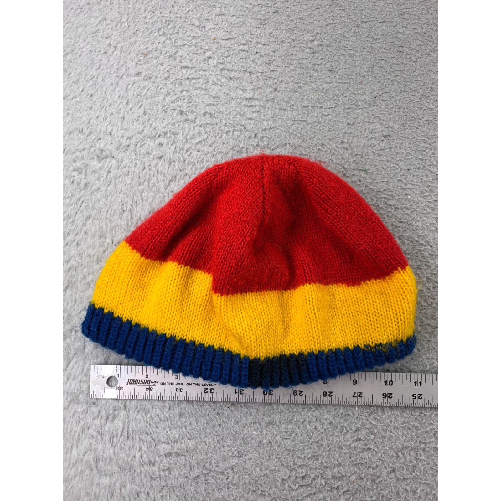 Vintage Beanie Hat Adult One Size Red Knit Acrylic Camp Trail Winter Ski - Unbranded Mens Beanie Size ONE SIZE - 2 Thumbnail