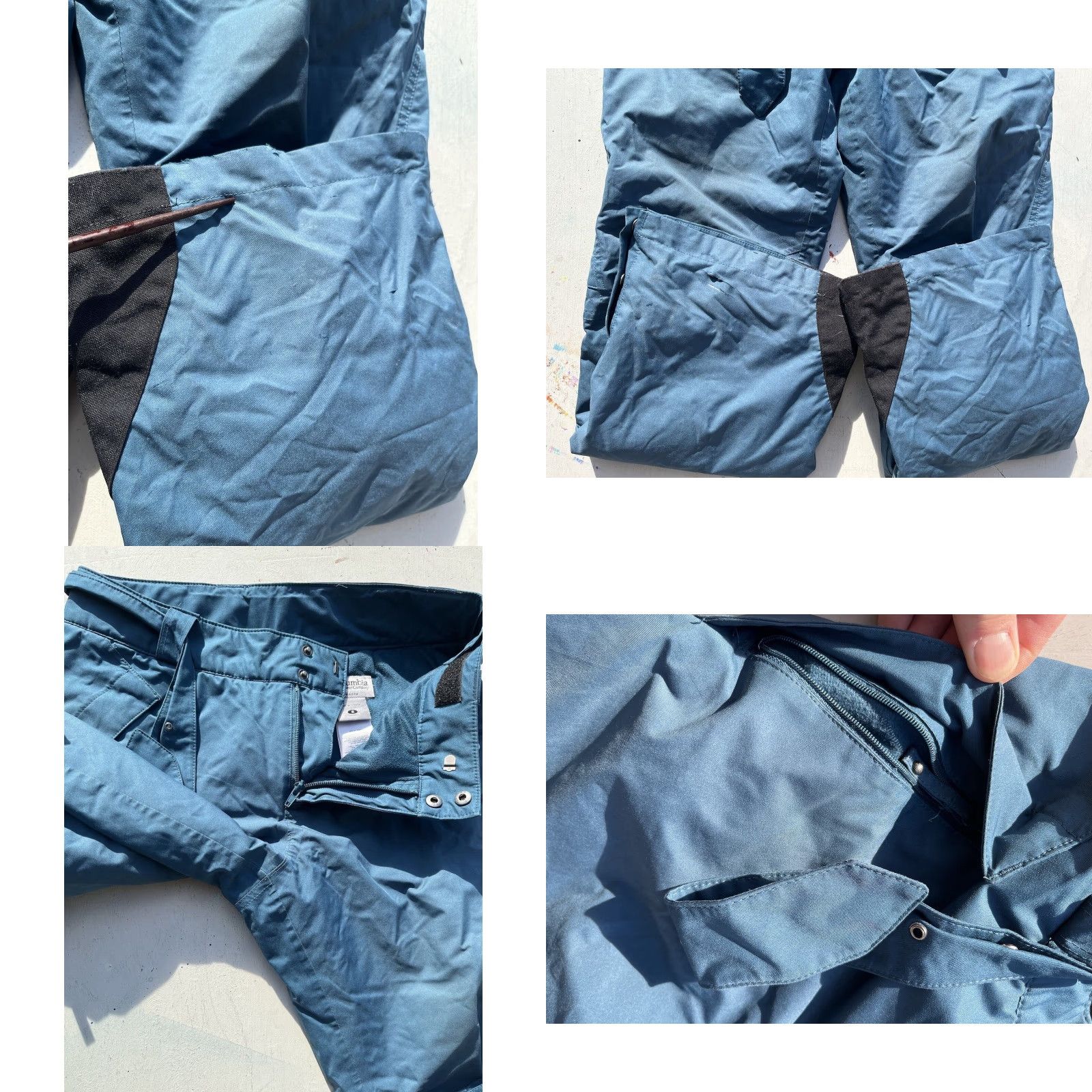 Vintage VINTAGE Women's Columbia Snow Pants Blue Lined S Winter Nylon Zip Rip Slopes USA Size 28" / US 6 / IT 42 - 8 Thumbnail