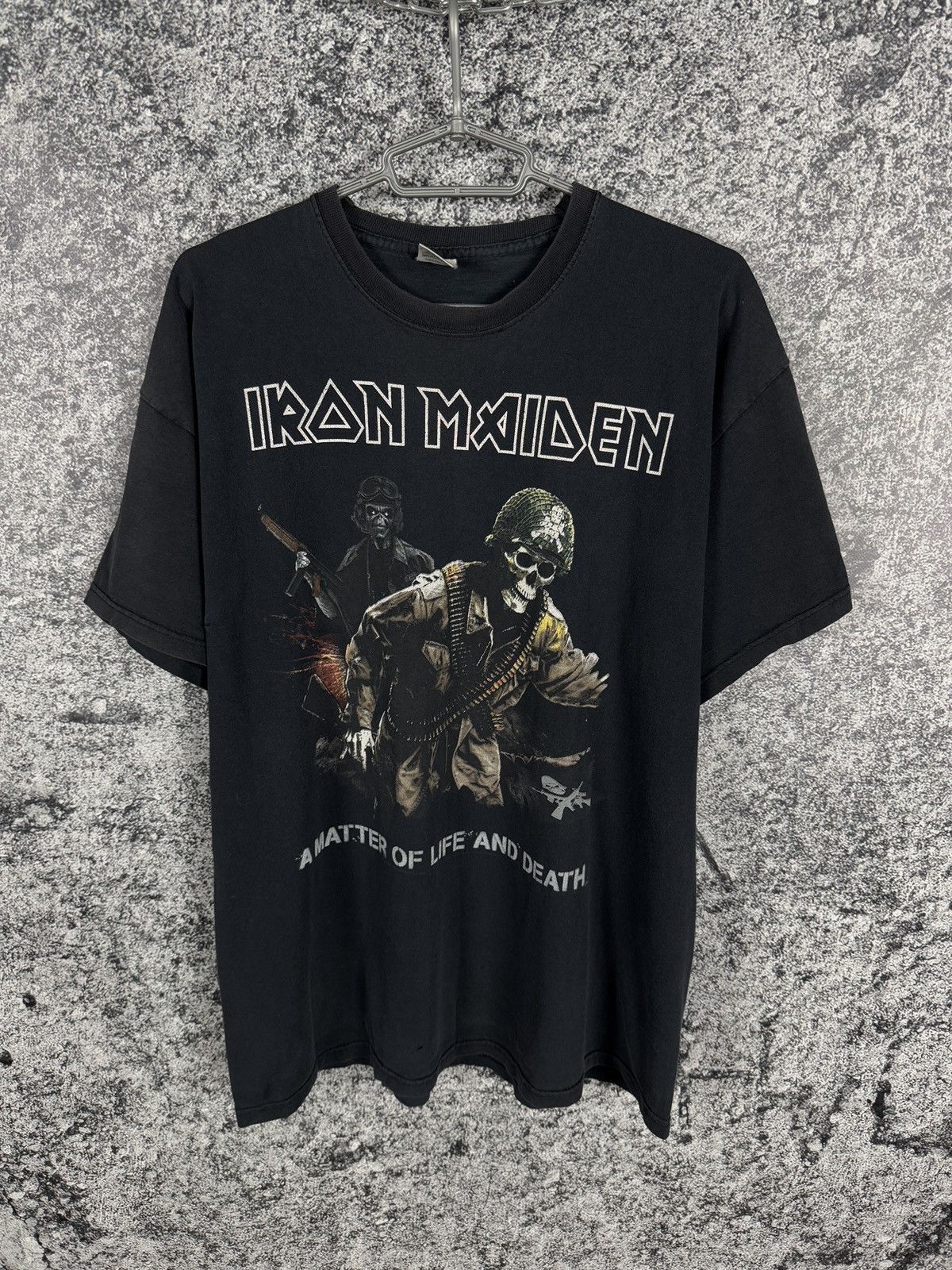 Iron Maiden Iron Maiden Vintage Band Tour Tee A Matter Of Life And Death Size US XL / EU 56 / 4 - 2 Thumbnail