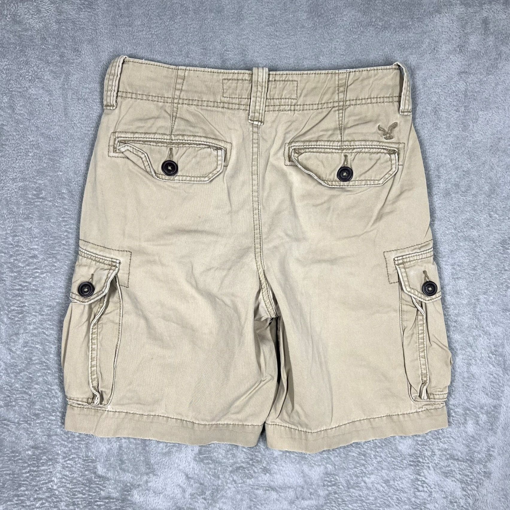 American Eagle Outfitters American Eagle Outfitters Cargo Shorts Mens 28 Khaki 9" Inseam Belt Loops 5-Pocket Classic - Mens Size US 28 / EU 44 - 6 Thumbnail