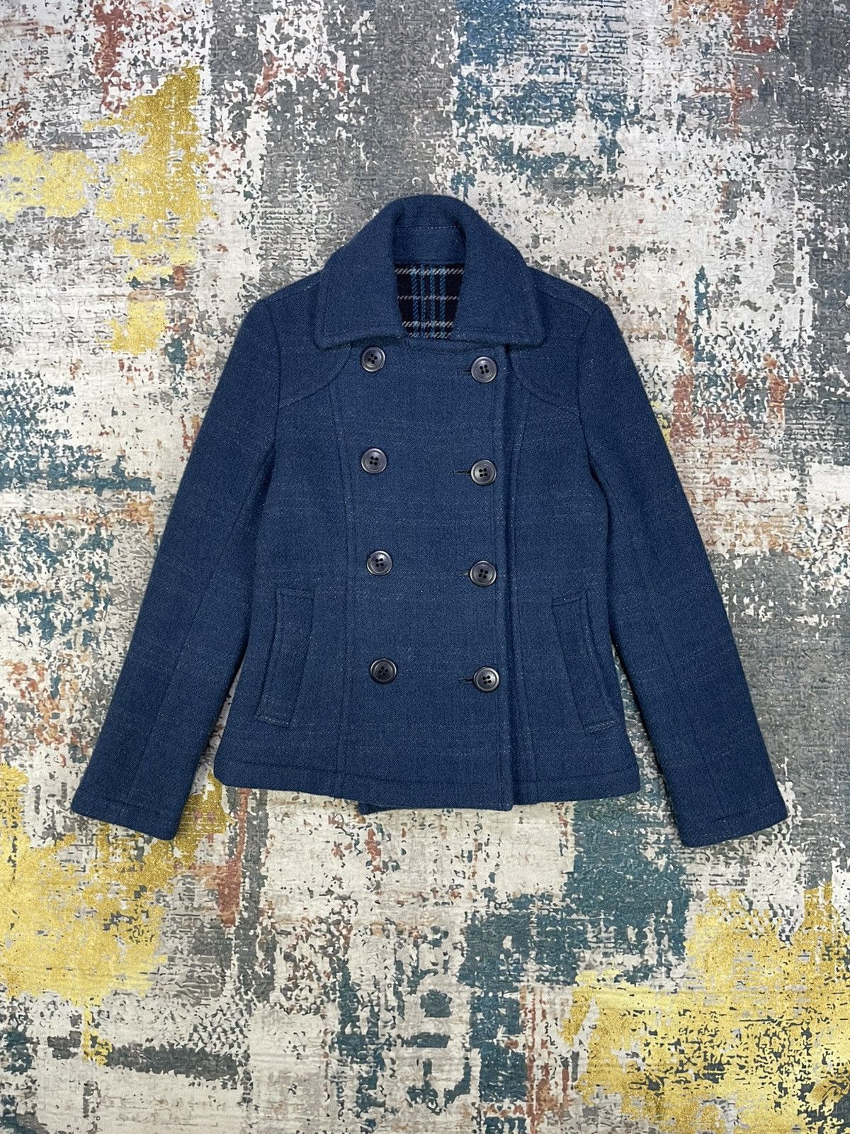 Burberry Burberry Blue Label Checked Double Breasted Peacoat Size XS / US 0-2 / IT 36-38 - 12 Thumbnail