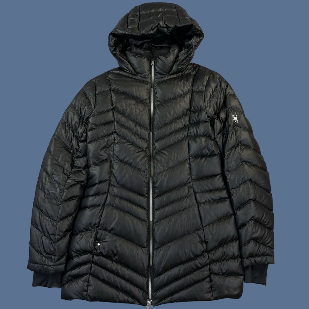 Spyder Spyder Timeless Jacket Women's Medium Black Hooded Quilted Long Down Puffer Size M / US 6-8 / IT 42-44 - 1 Thumbnail