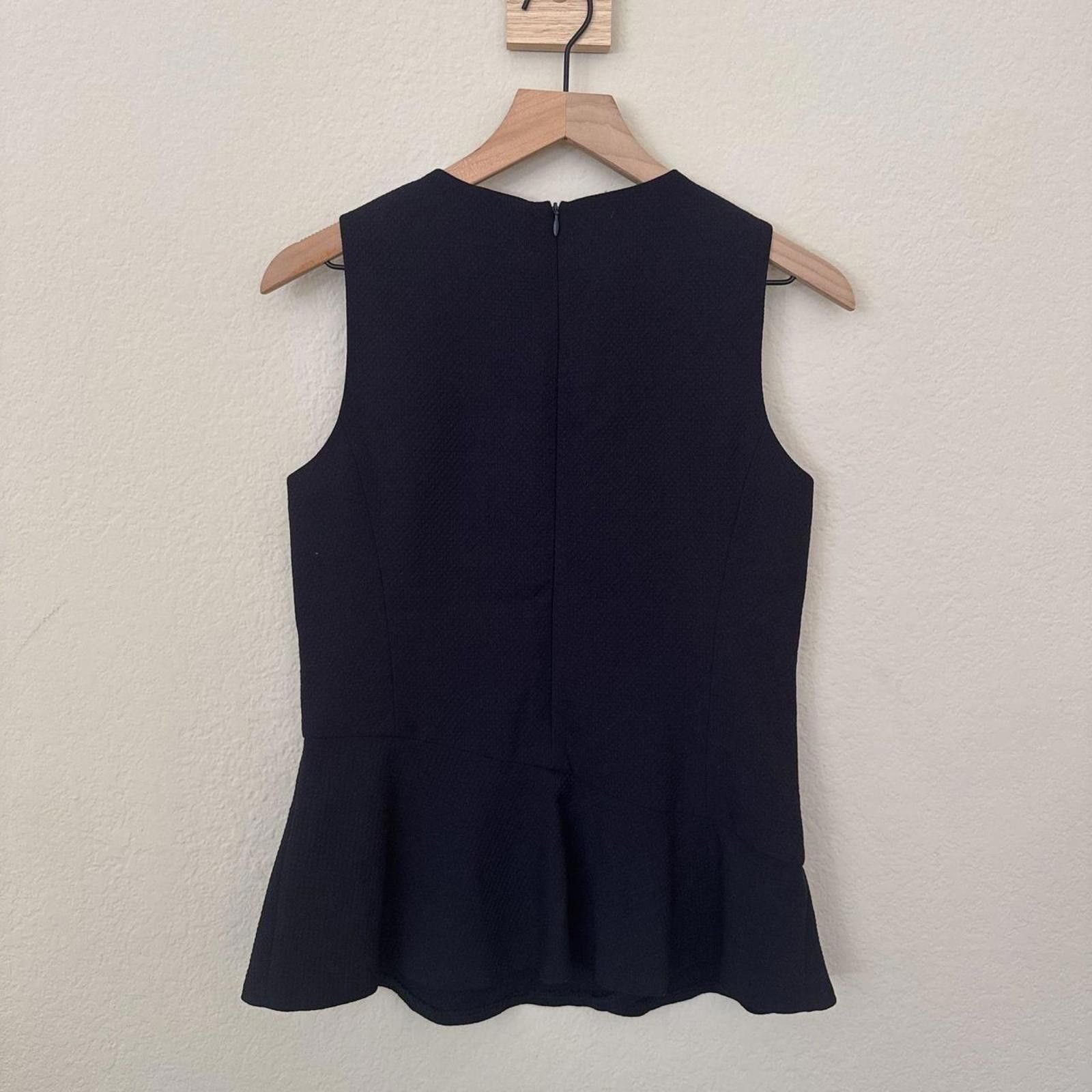 Theory Theory Women's Black Sleeveless Peplum Top Size 6 Size M / US 6-8 / IT 42-44 - 3 Thumbnail