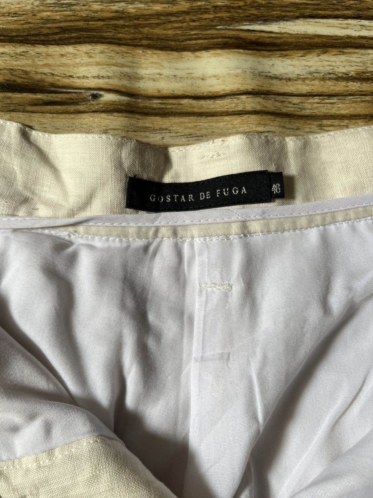 GOSTAR DE FUGA 🇯🇵Linen Shorts Casual Pant in White Size US 33 - 10 Thumbnail