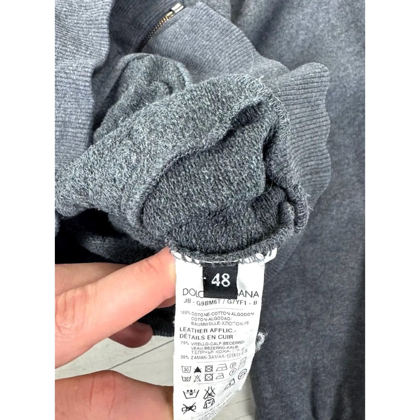 Dolce & Gabbana VINTAGE Dolce&Gabbana Logo Hoodie DG Full Zip Men Sz M gray Size US M / EU 48-50 / 2 - 6 Thumbnail