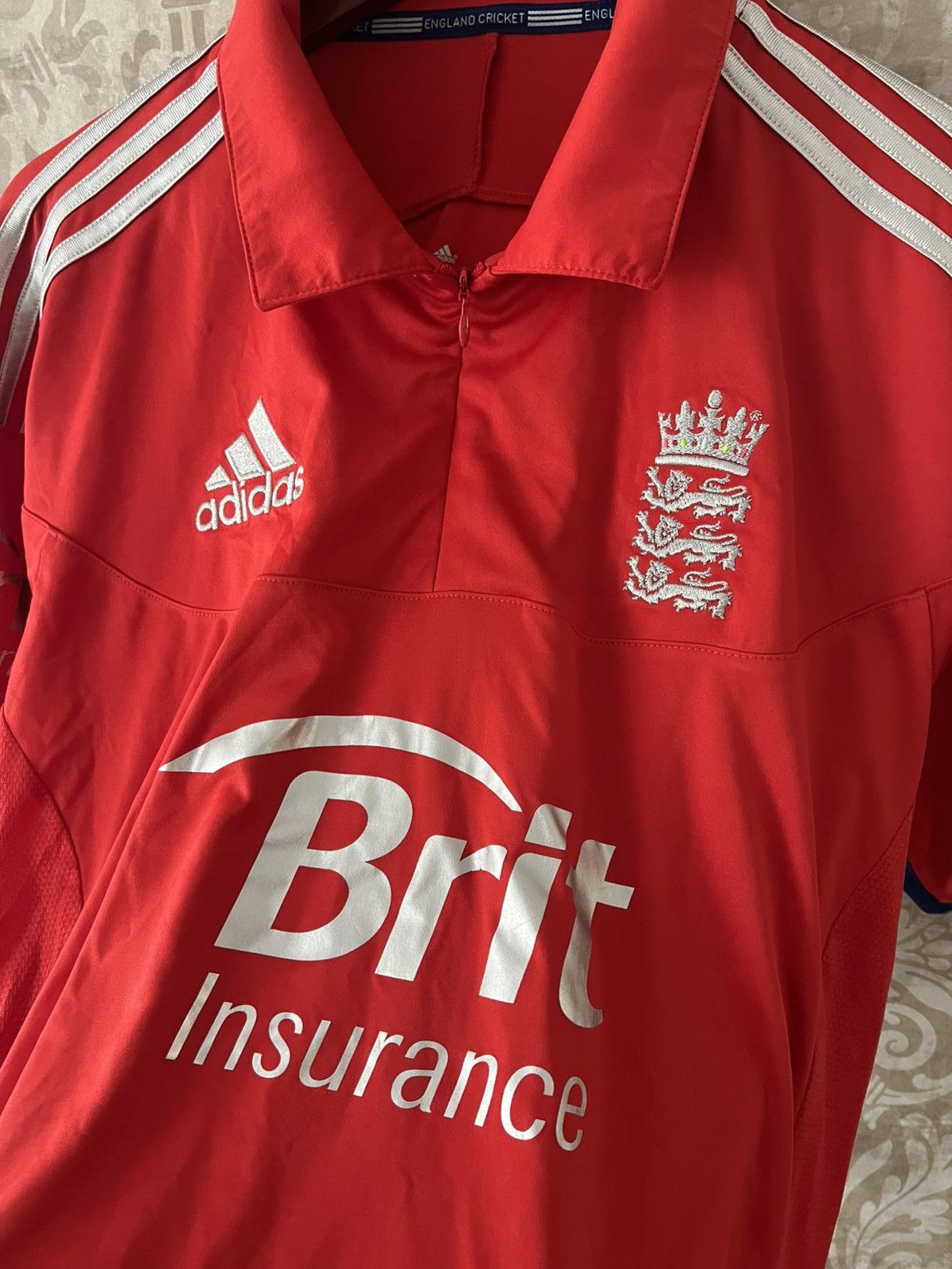 Adidas Adidas England Team Jersey Cricket Polo Shirt Size US L / EU 52-54 / 3 - 6 Thumbnail
