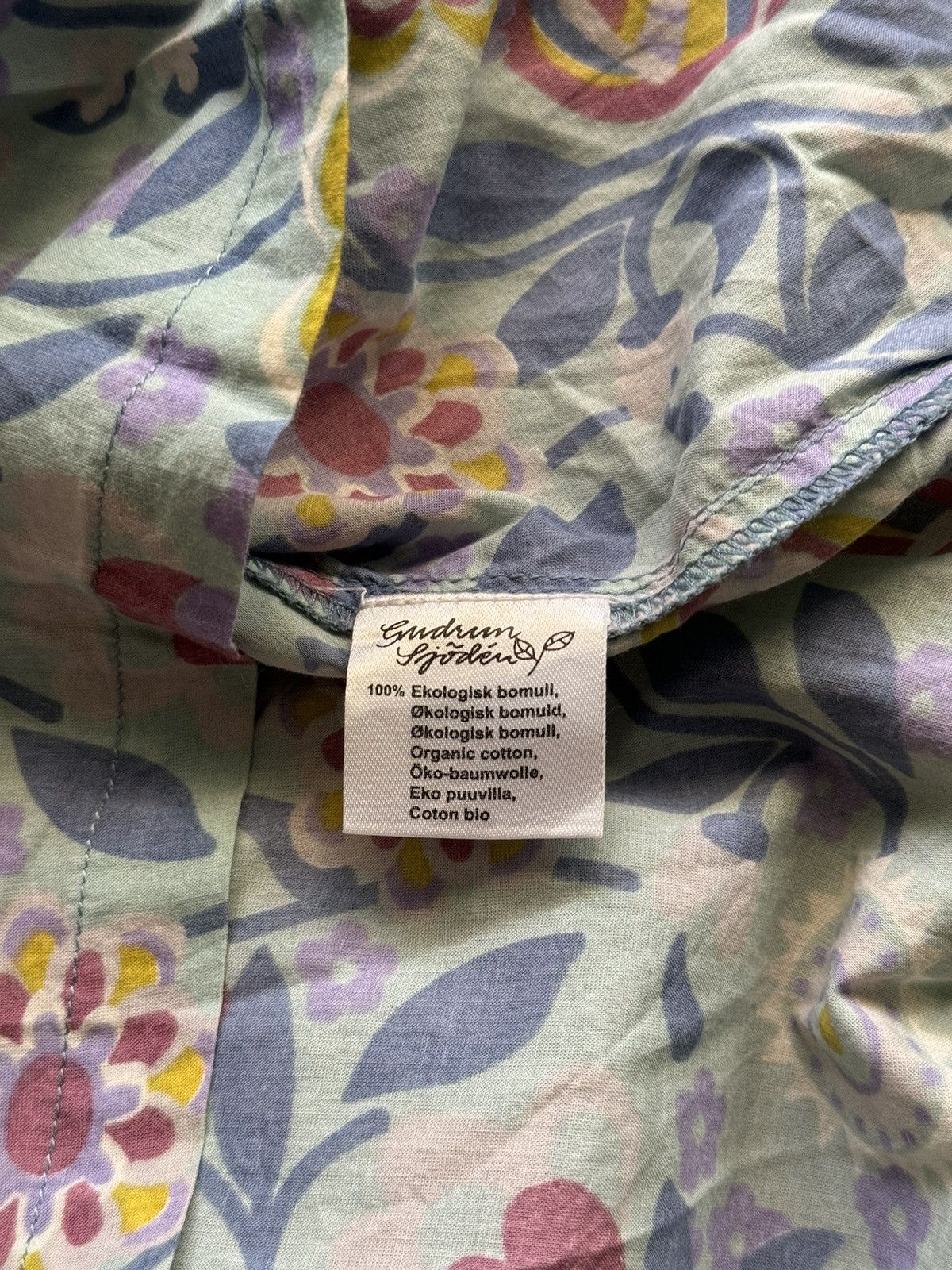 Designer Gudrun Sjoden avant garde floral pattern poplin dress tunic Size M / US 6-8 / IT 42-44 - 6 Thumbnail