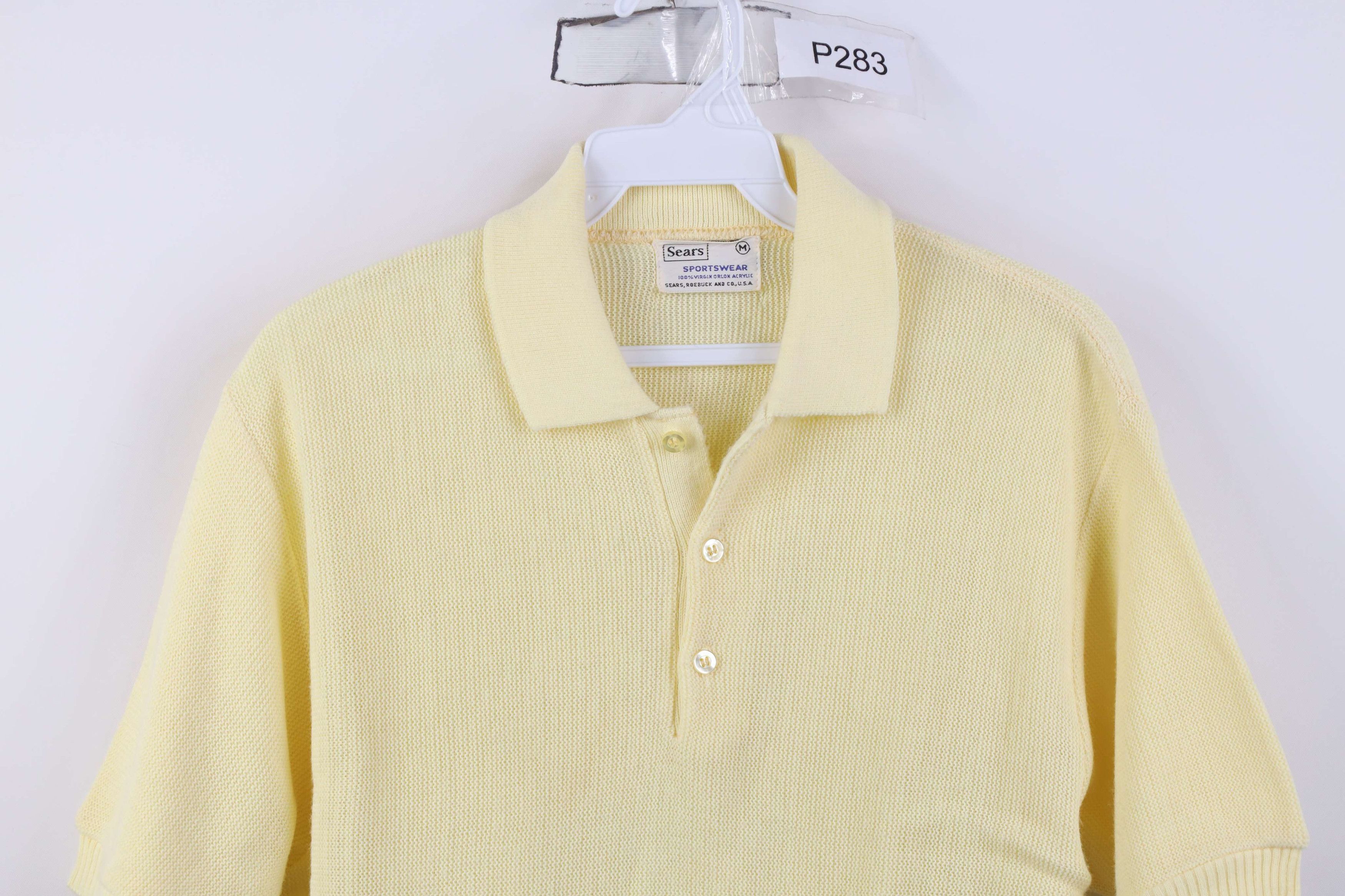 Vintage Vintage 60s 70s Streetwear Short Sleeve Polo Shirt Yellow Size US M / EU 48-50 / 2 - 2 Thumbnail