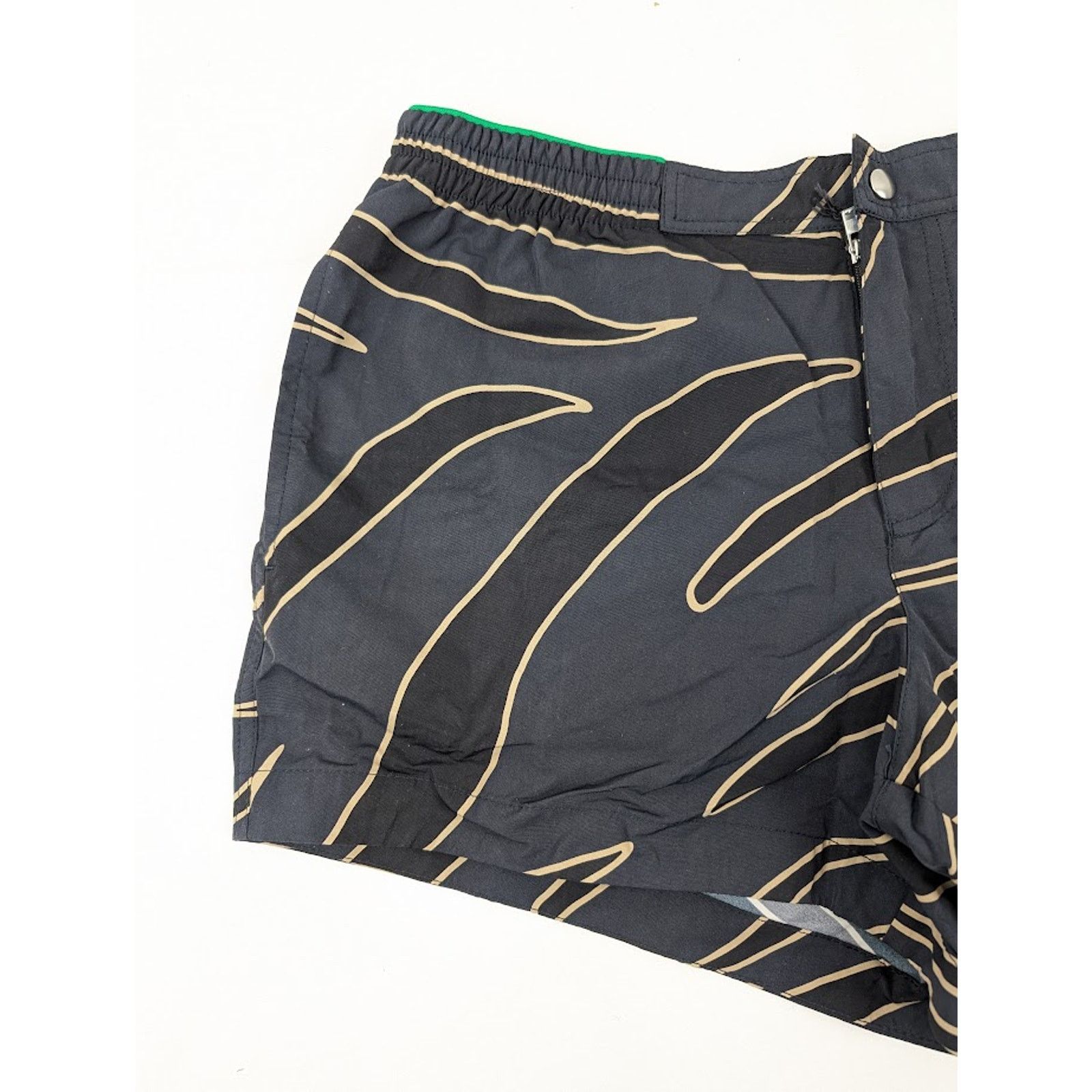 Bottega Veneta o1rshd1 Nylon Animal Print Boxer Short in Navy/Black/Sesame Size US 34 / EU 50 - 3 Thumbnail