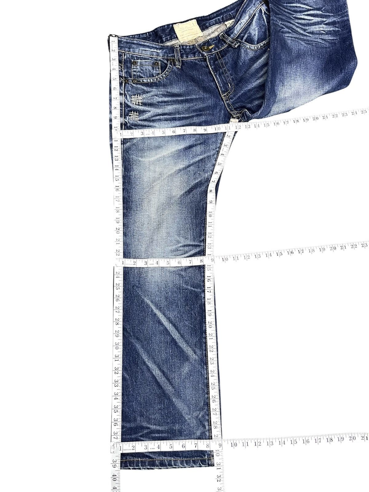 Lolita Jeans 💀Ultra Rare Lolita Skull Grunge Washed Whisker Denim 31 Size US 31 - 13 Thumbnail