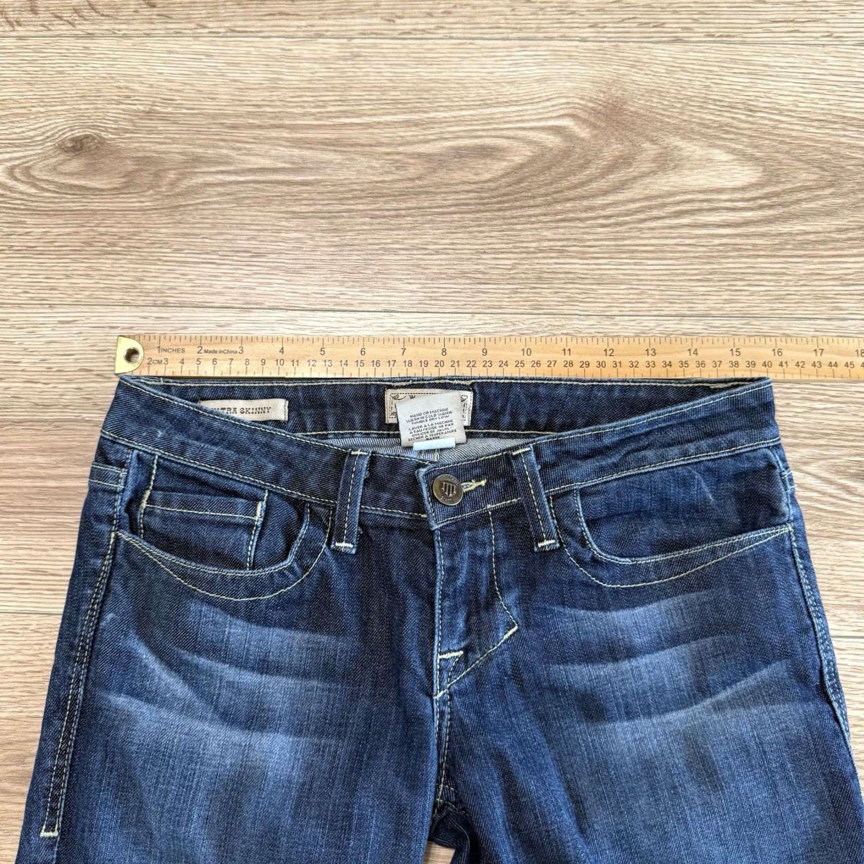 Vintage VINTAGE William Rast Jeans Women’s Juniors Size 29 Skinny Low Rise Blue 90s Size 29" - 4 Thumbnail