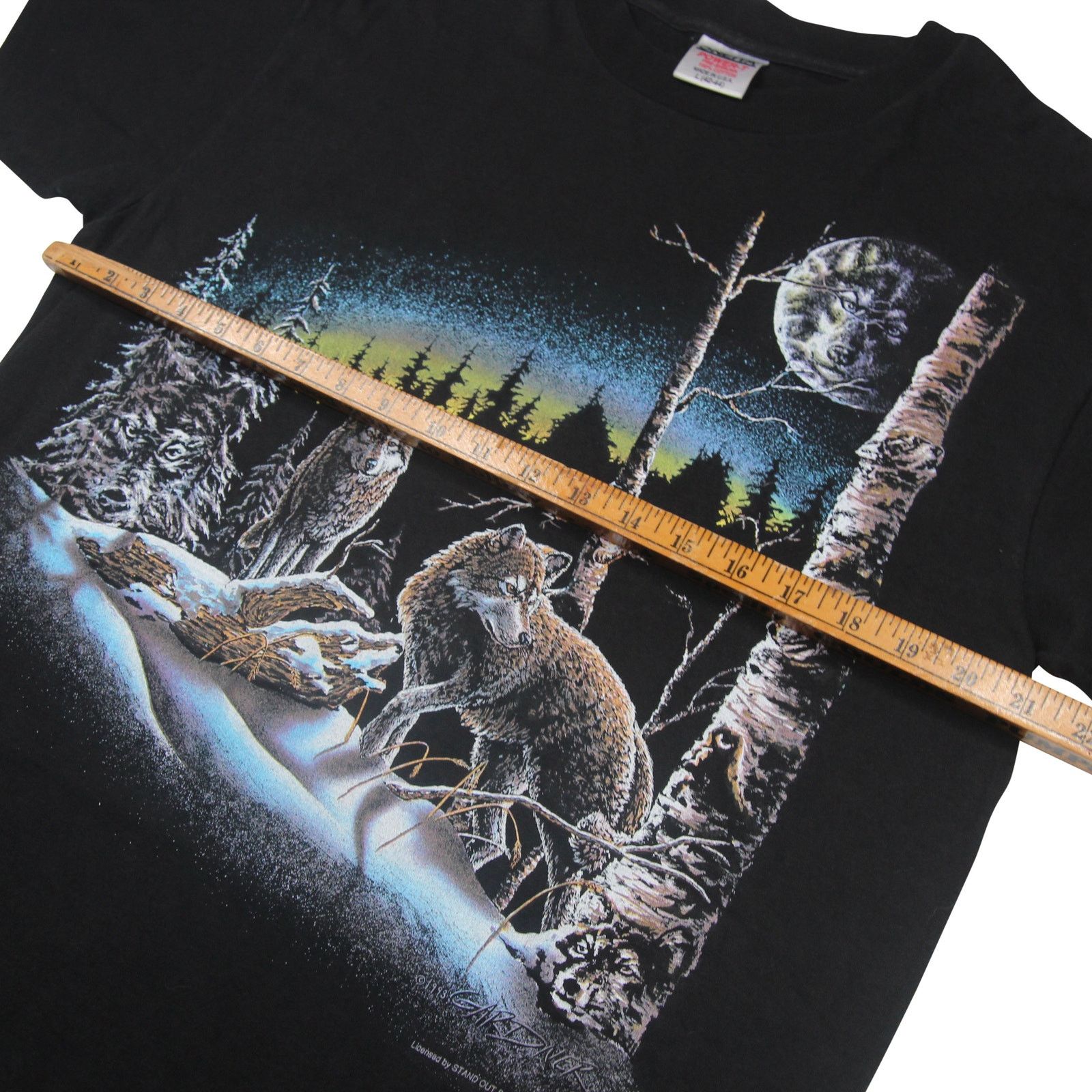 Vintage Vintage Wolf Abstract Graphic T Shirt Size US L / EU 52-54 / 3 - 6 Thumbnail