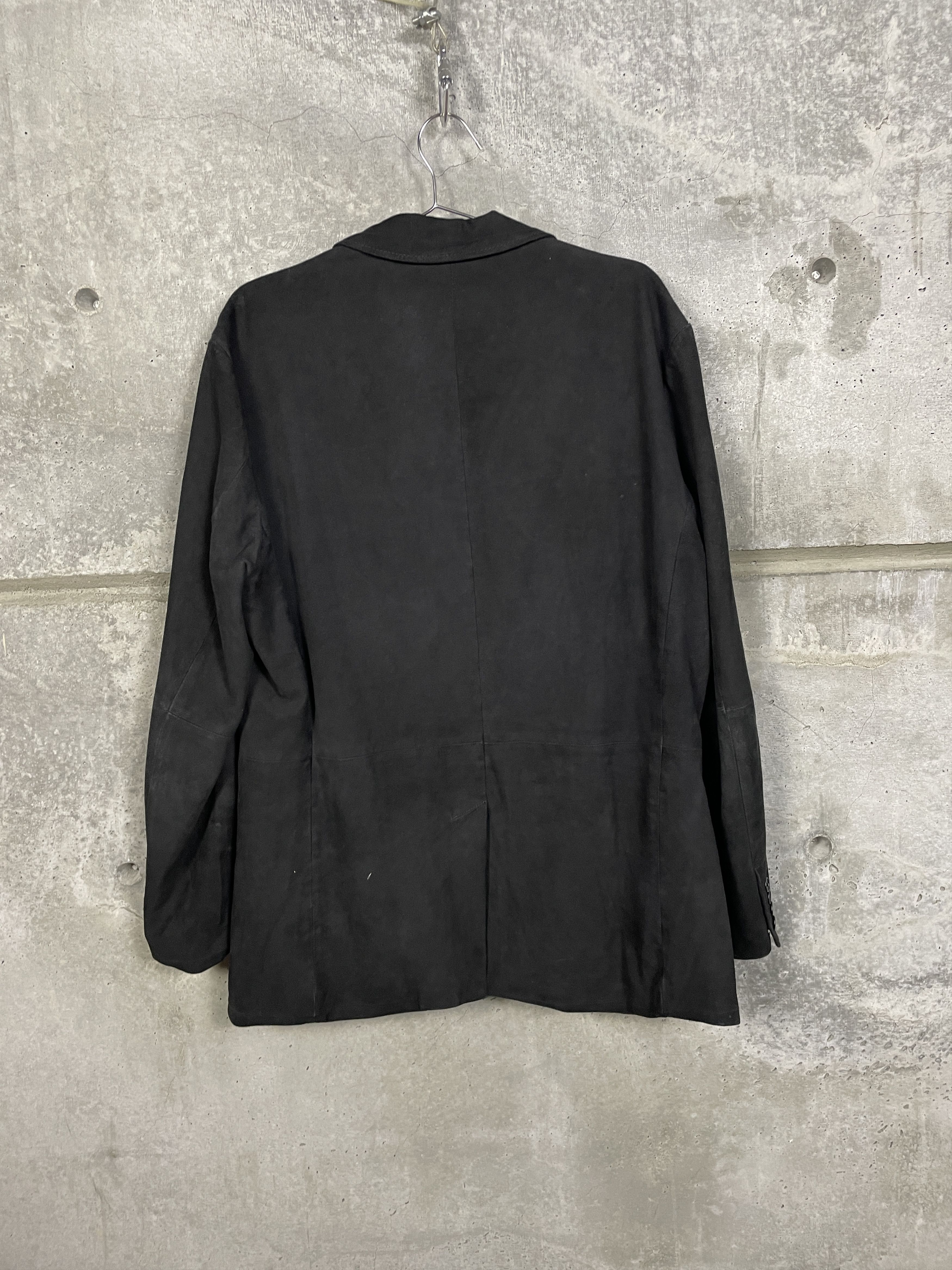 John Varvatos John Varvatos Black Suede Coat blazer jacket Size US XL / EU 56 / 4 - 2 Thumbnail