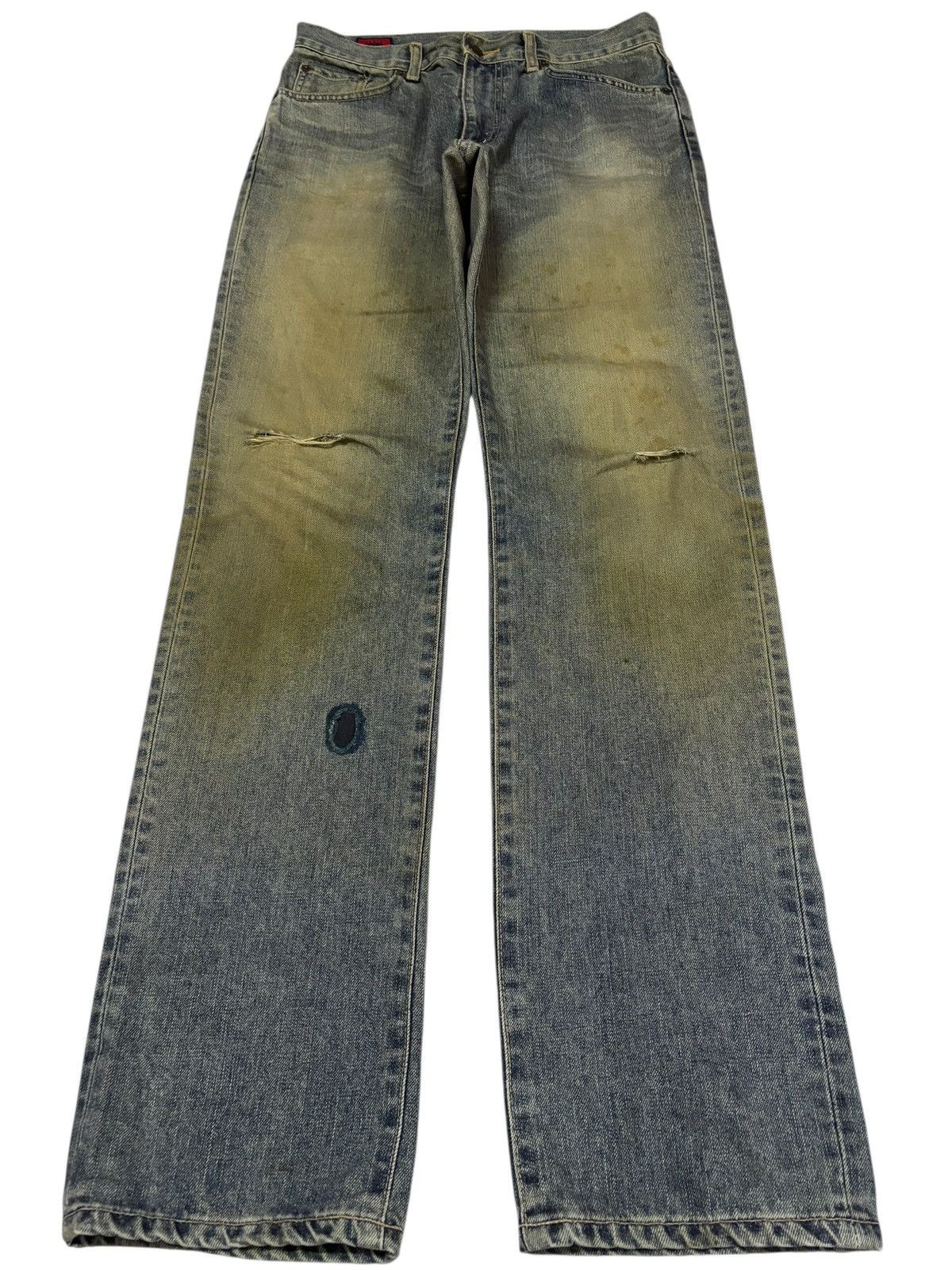Edwin Vtg Edwin Japan 503 Mud Washed Distressed Jeans Size US 29 - 1 Thumbnail