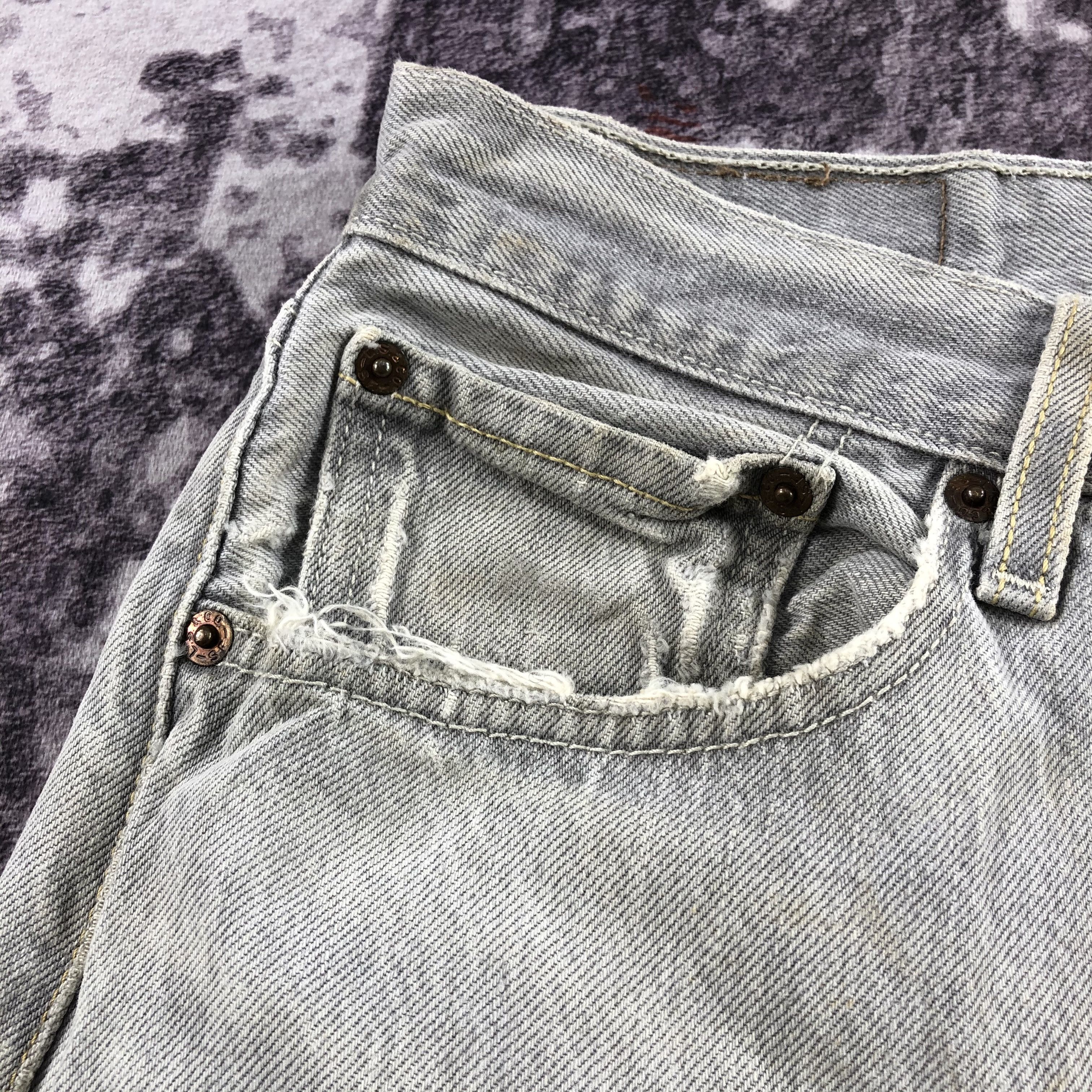 Levi's Vintage Ash Gray Levis 501 Jeans-JM2687 Size US 33 - 9 Thumbnail
