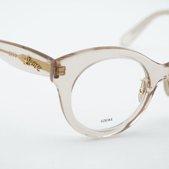 Loewe Loewe LW50074F 057 Eyeglasses Transparent Brown 50mm Cat Eye Size ONE SIZE - 5 Thumbnail