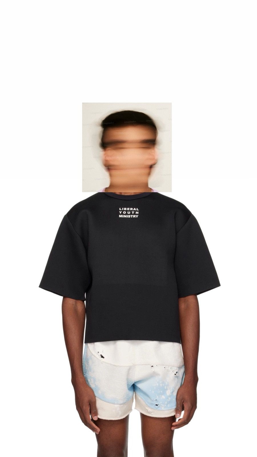 Liberal Youth Ministry SS23 Liberal Youth Ministry Neoprene Cropped T-Shirt Size US M / EU 48-50 / 2 - 4 Thumbnail