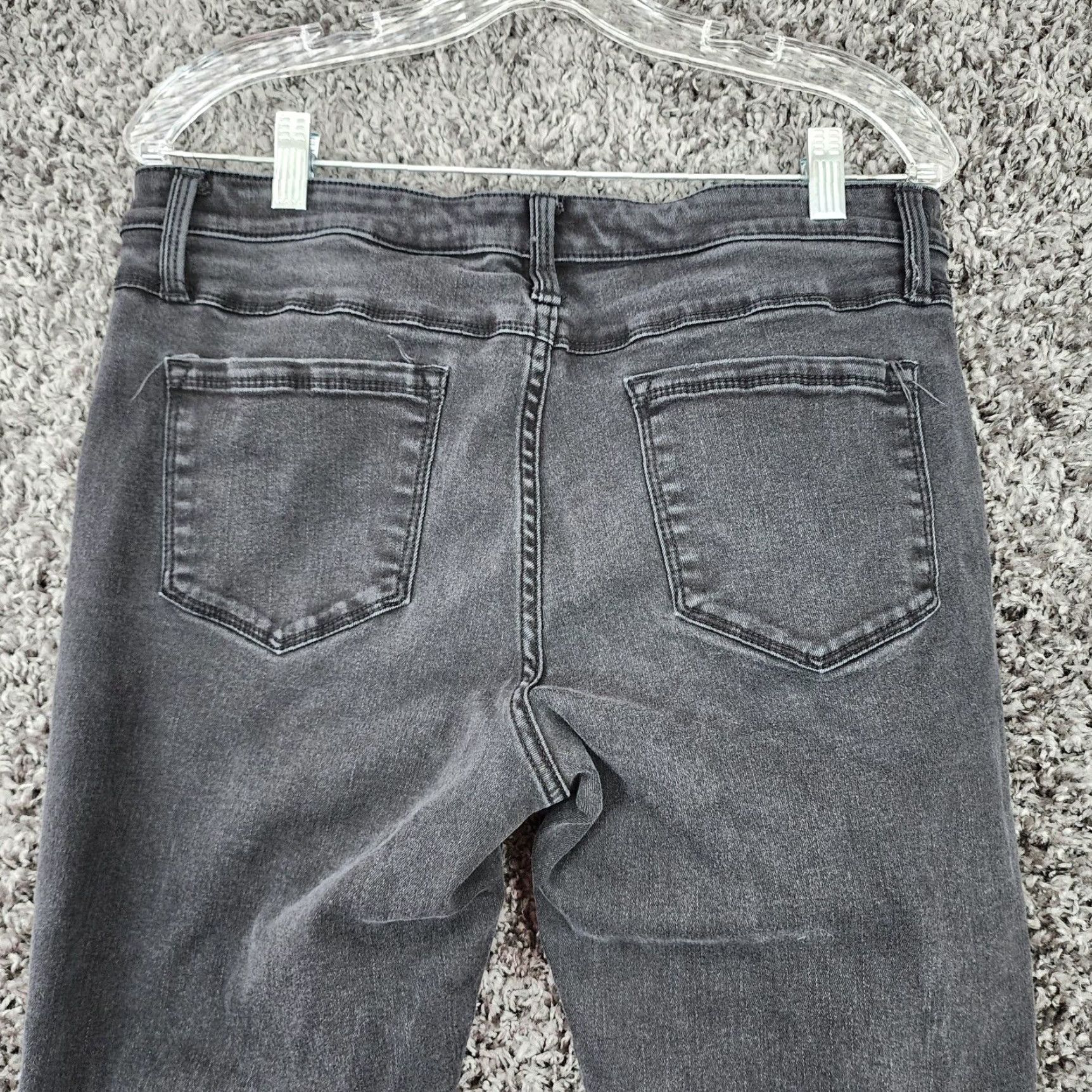 Vintage Buffalo Jeans Womens Mid Rise Skinny Distressed Black Jeans Size 12 Size 34" / US 12 / IT 48 - 6 Thumbnail