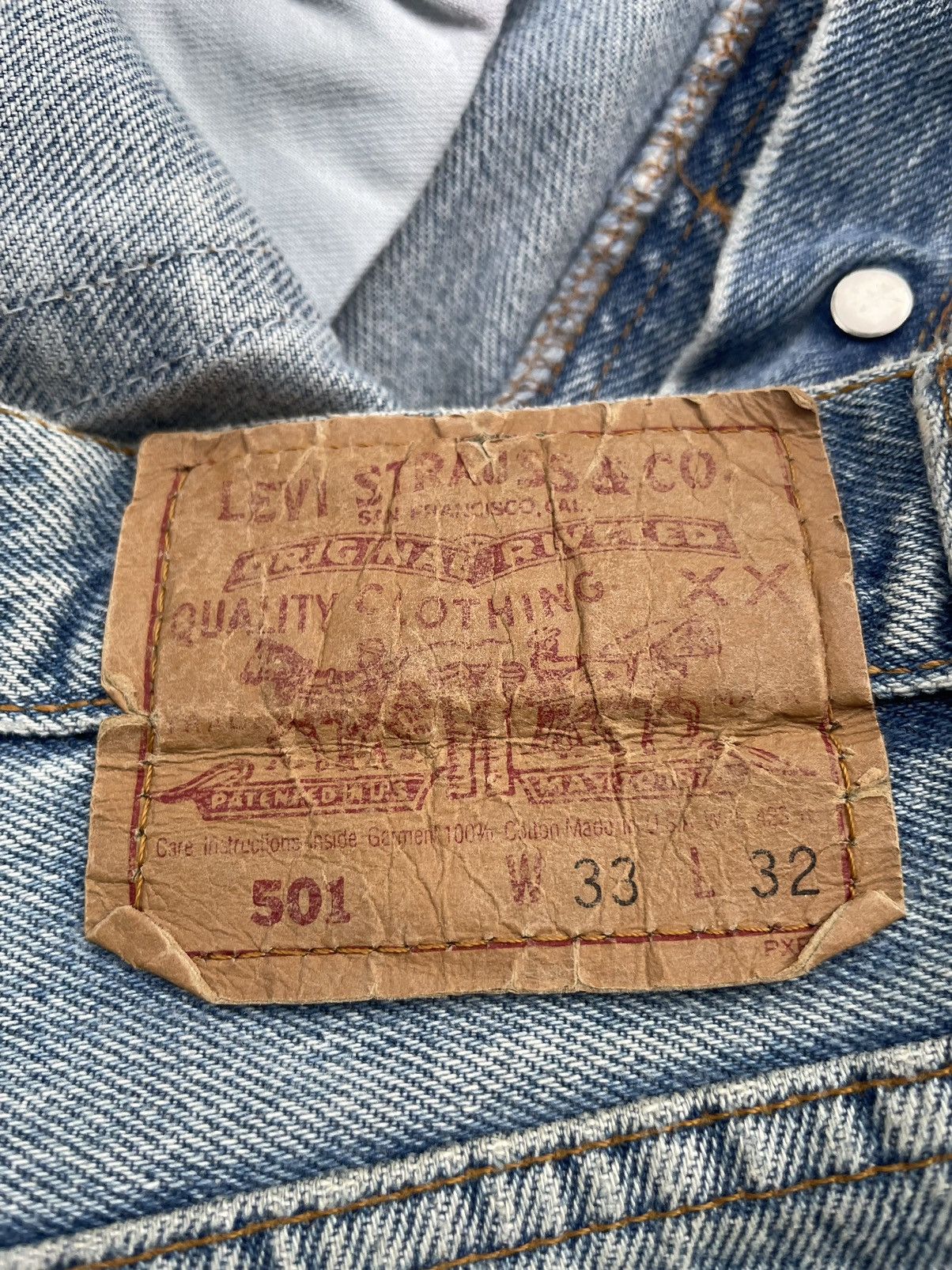 Levi's Vintage 1992 Levis 501 e Usa Denim Size US 32 / EU 48 - 10 Thumbnail