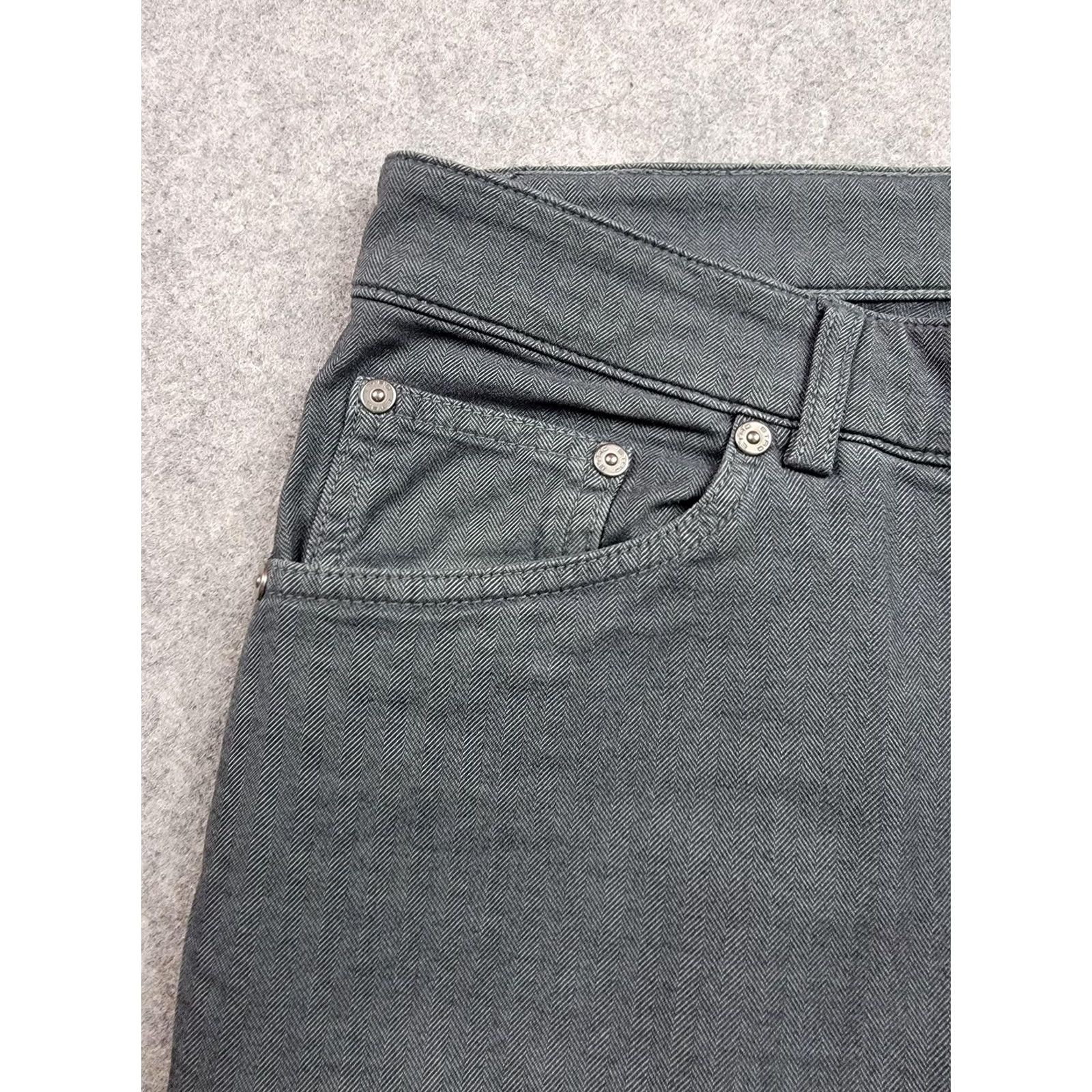 Etro ETRO Jeans Mens 30 Gray Regular Denim Herringbone Twill Stretch Zip Fly Five-Pocket Made in Italy Regular Fit Mens Fashionwear Size US 30 / EU 46 - 2 Thumbnail
