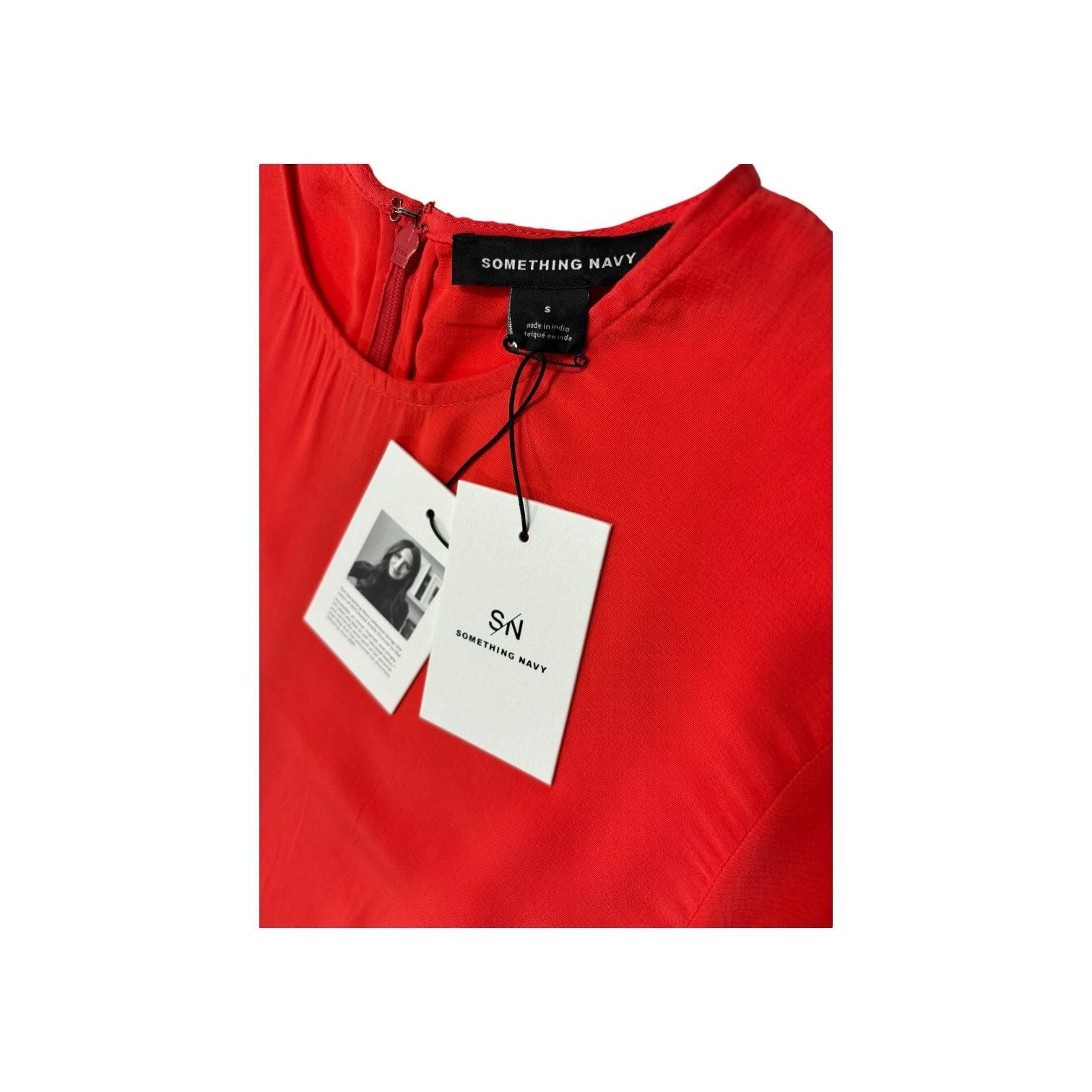 Other NWT Something Navy Tangerine Dress Small Short Sleeve Mini Size S / US 4 / IT 40 - 9 Thumbnail