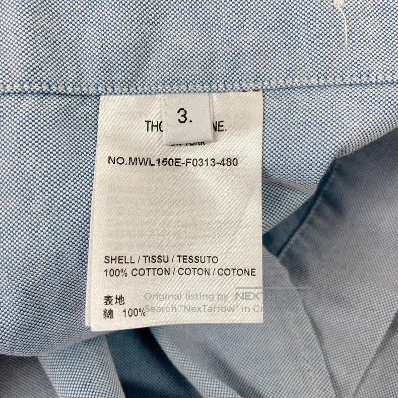 Thom Browne Thom Browne Blue Shirt Size US L / EU 52-54 / 3 - 8 Thumbnail