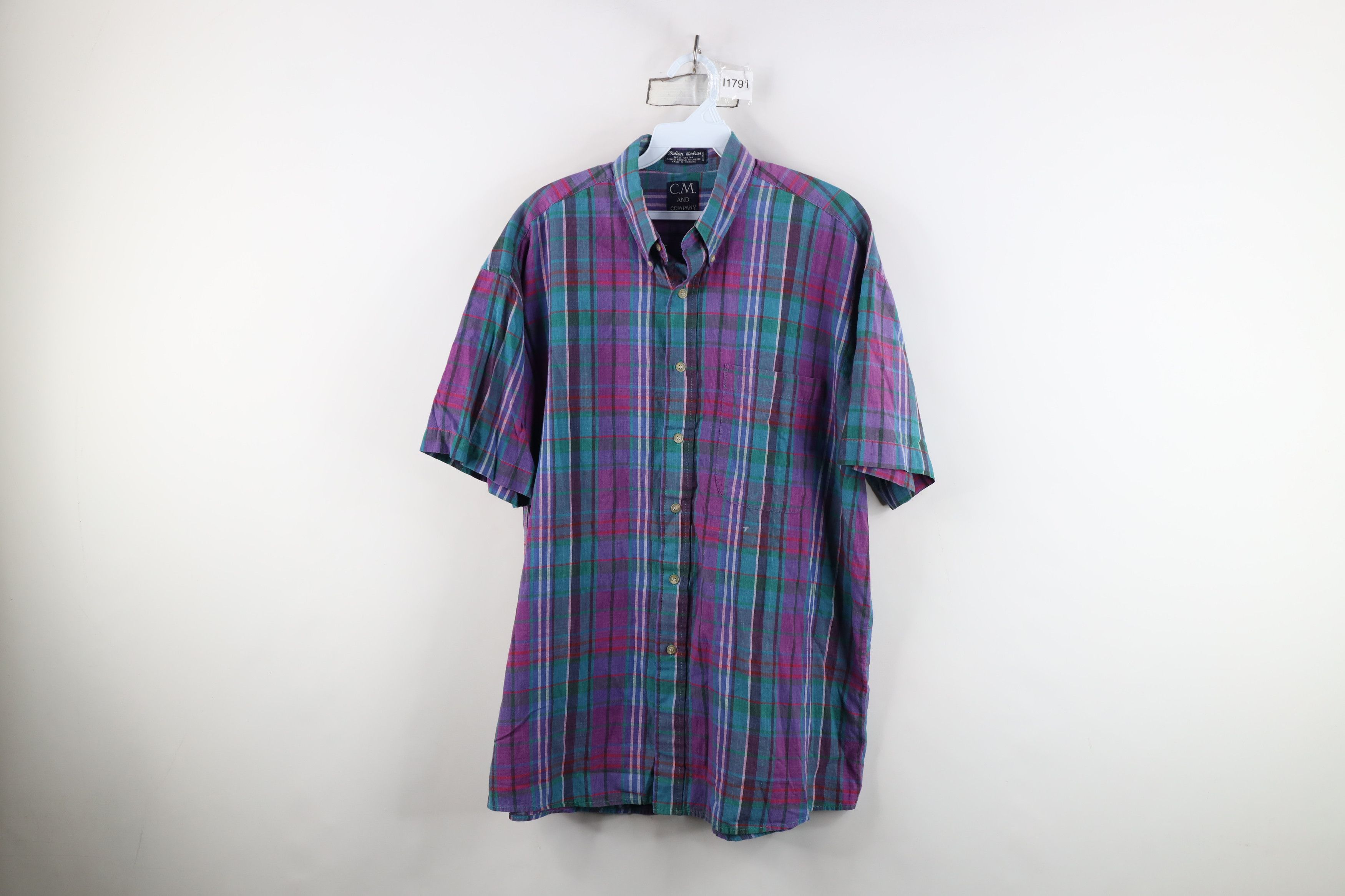 Vintage Vintage 90s Streetwear Plaid Short Sleeve Button Down Shirt Size US M / EU 48-50 / 2 - 1 Thumbnail