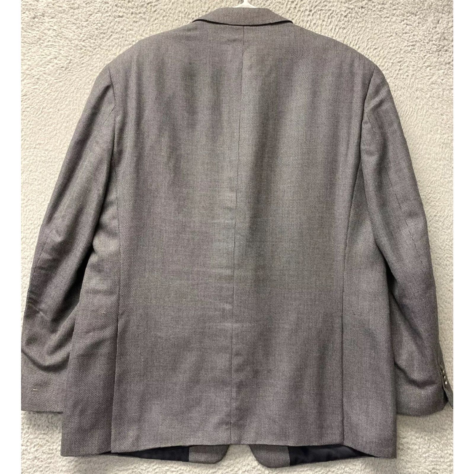 Michael Kors Michael Kors Blazer Mens 2 Button Gray Houndstooth Sport Coat Long 46L Regular Notch Lapel Mens Size 46R - 7 Thumbnail