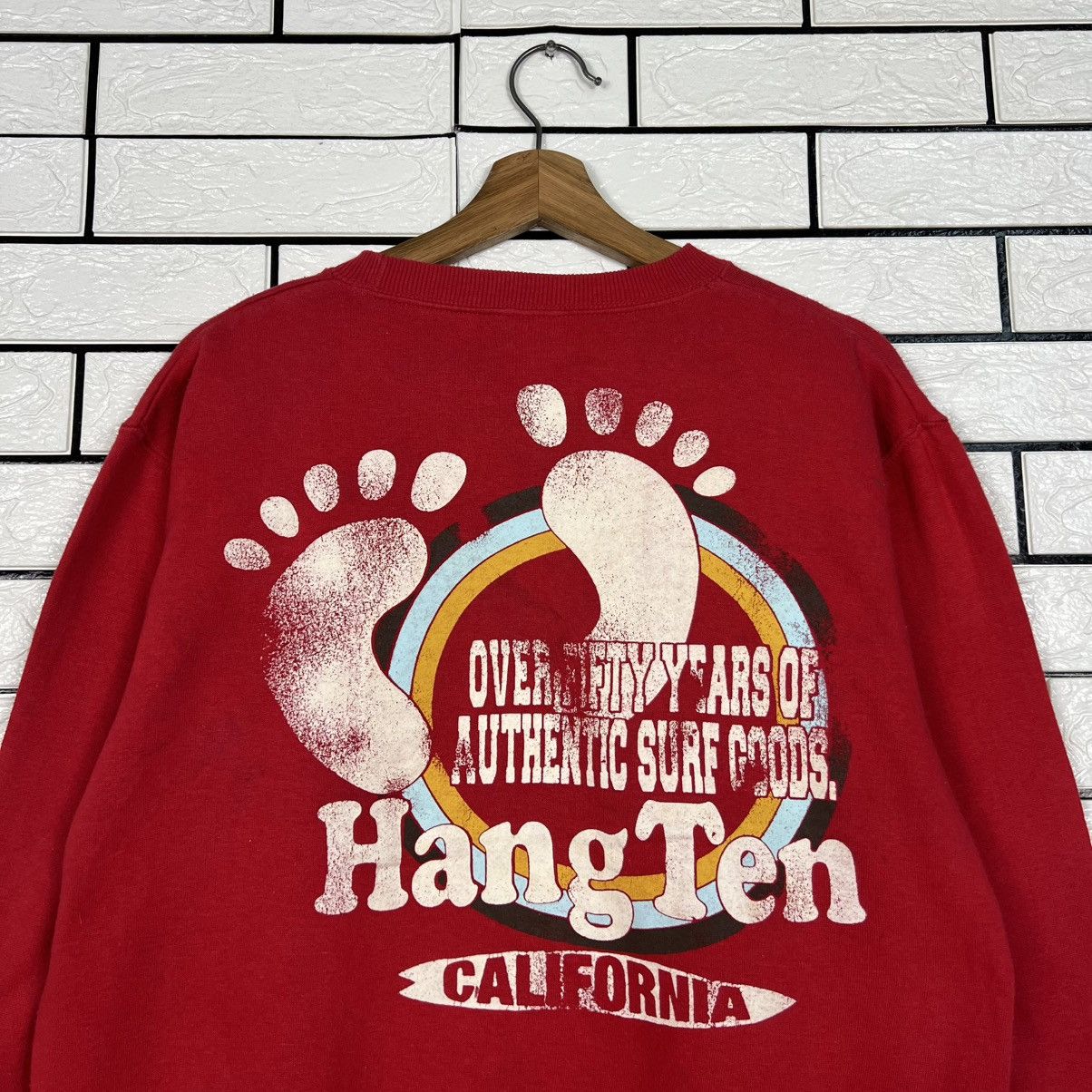 Hang Ten HANG TEN Big Logo Surfing Sweatshirt Crewneck #4042-C184 Size US M / EU 48-50 / 2 - 2 Thumbnail