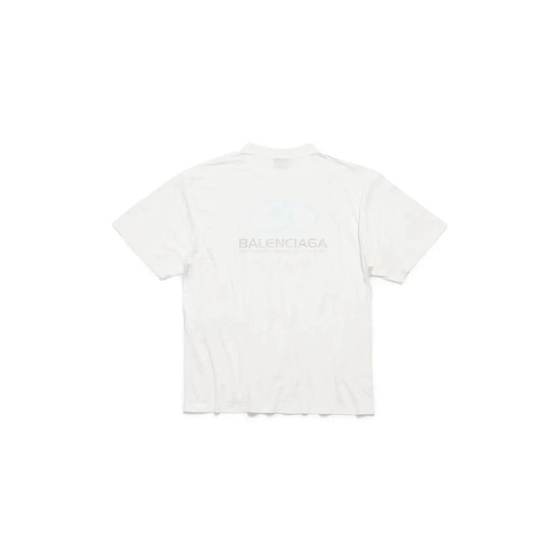 Balenciaga o1mt1gz0125 Surfer T-Shirt Medium Fit in White Size M / US 6-8 / IT 42-44 - 3 Thumbnail