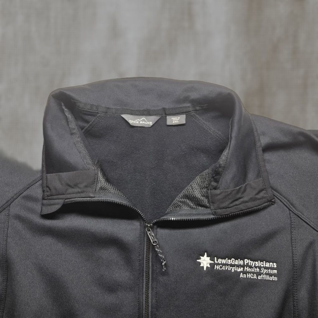 Eddie Bauer Eddie Bauer Jacket Adult Men XL Black Fleece Full Zip Windbreaker Embroidered Stand-Up Collar Mens Size US XL / EU 56 / 4 - 1 Thumbnail