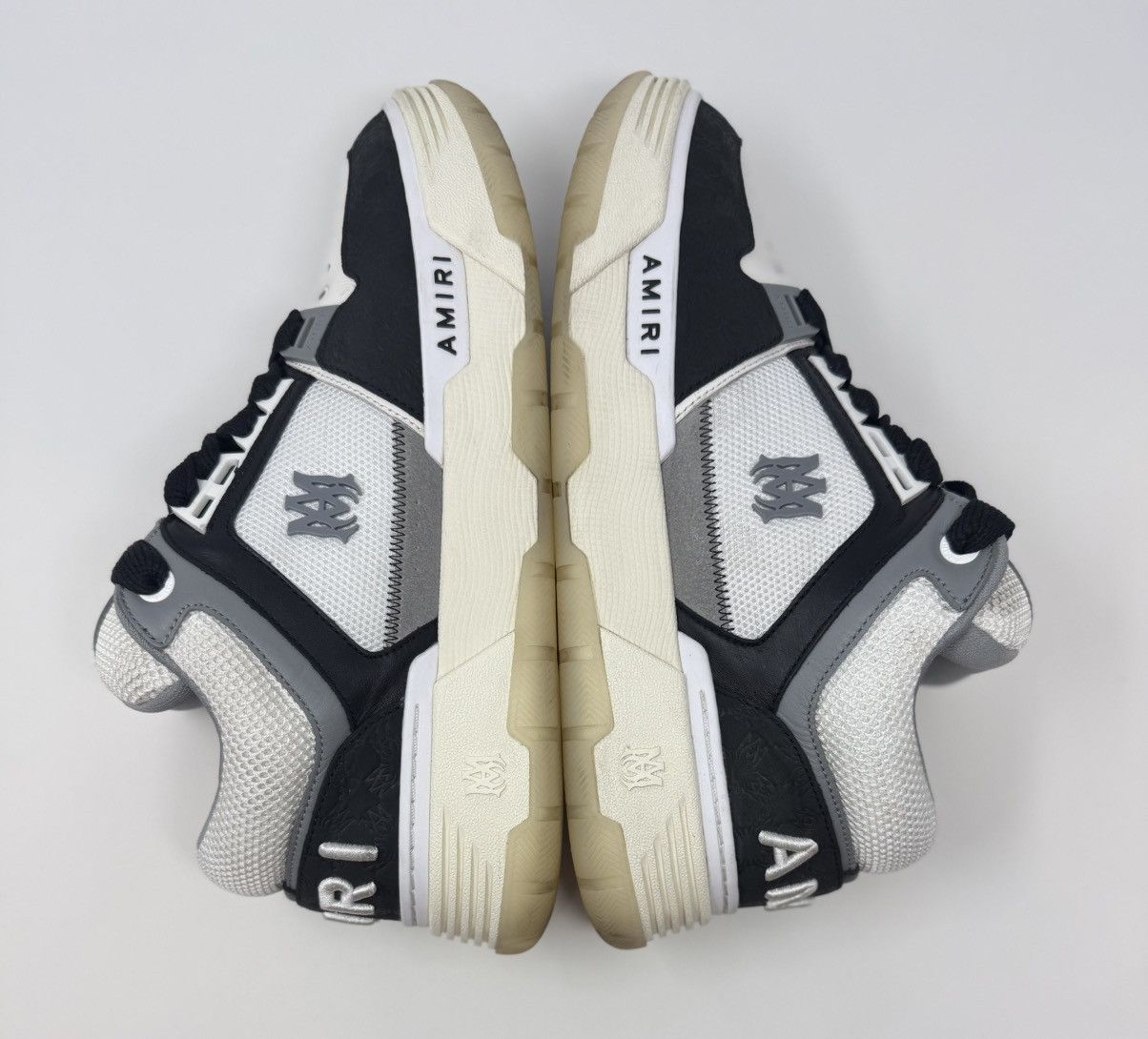 Amiri Amiri MA 1 Debossed Monogram Sneaker White Black Size US 12 / EU 45 - 3 Thumbnail