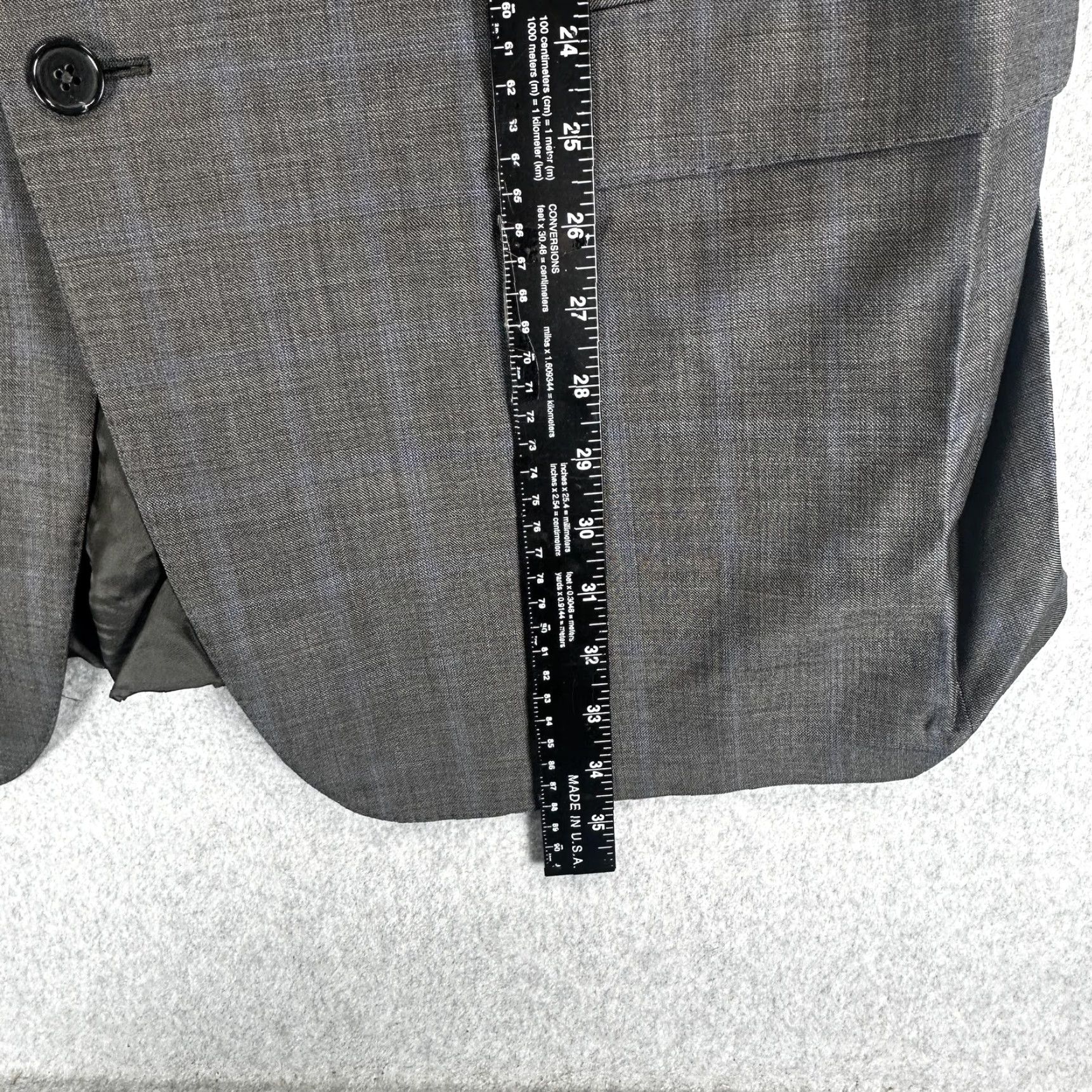 Ermenegildo Zegna Ermenegildo Zegna Blazer Sport Coat Mens 46 Gray Wool Trofeo Two Button Italy Classic Plaid Business Formal Jacket Mens Size 46R - 6 Thumbnail
