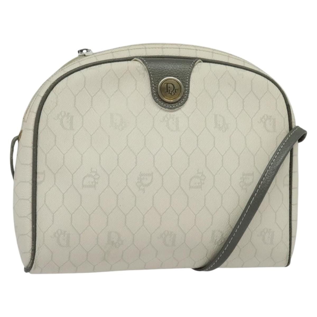 Dior DIOR Honeycomb Canvas Shoulder Bag Pvc White Gold Size ONE SIZE - 1 Thumbnail