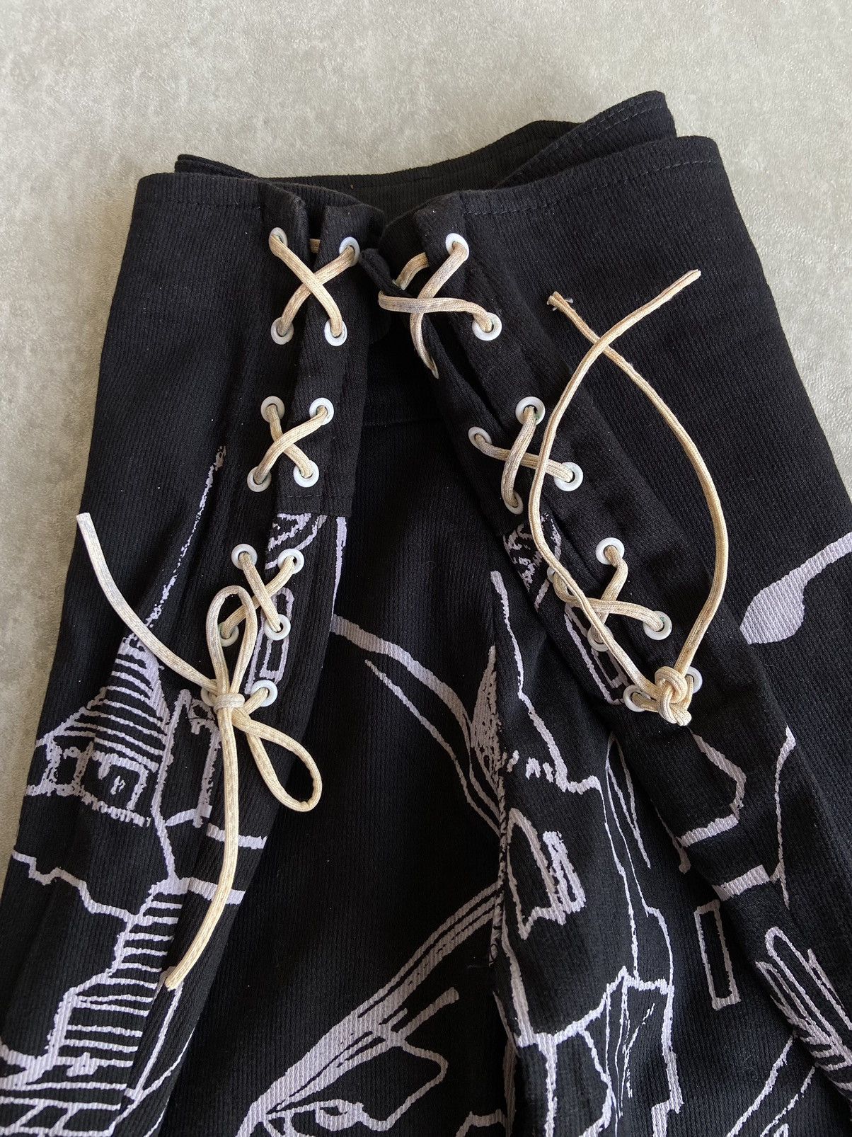 Designer × If Six Was Nine × Le Grande Bleu (L.G.B.) Misshato Japanese Art Printed Pants Size US 28 / EU 44 - 4 Thumbnail
