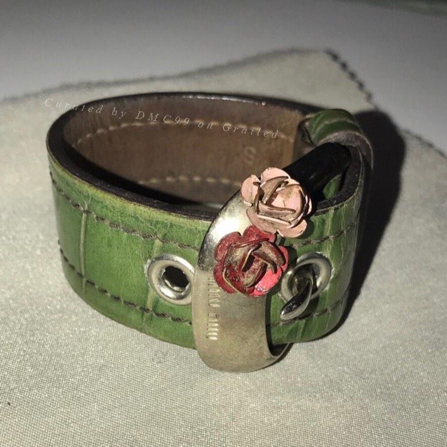 Miu Miu Miu Miu Vintage Leather Bracelet Size ONE SIZE - 1 Thumbnail