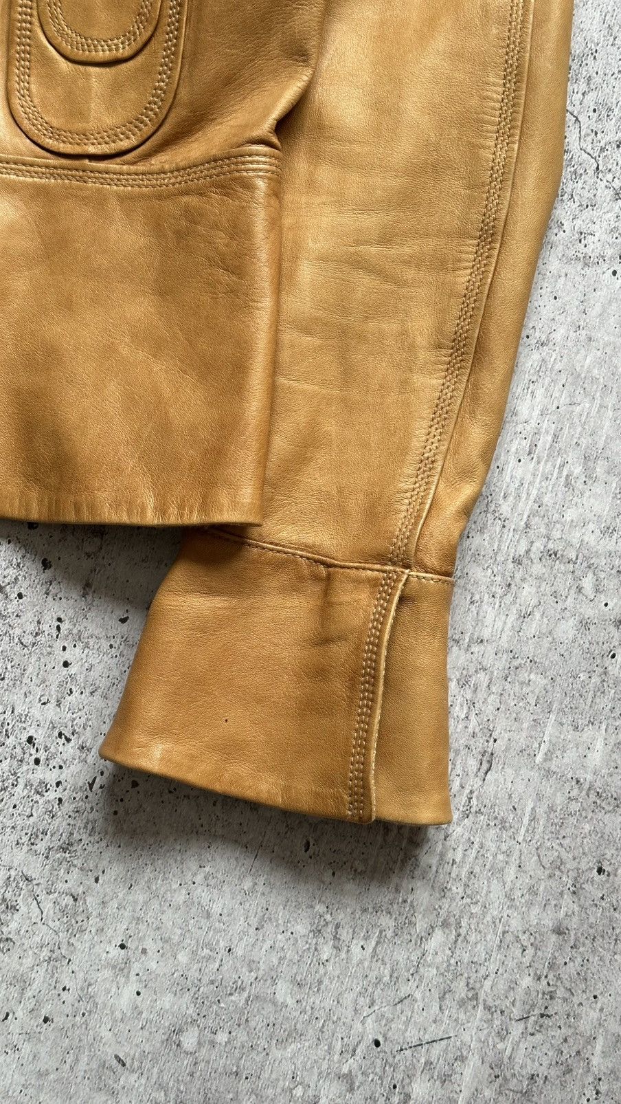 Brunello Cucinelli Women's Brunello Cucinelli Vintage Leather Blazer Jacket Size M / US 6-8 / IT 42-44 - 4 Thumbnail